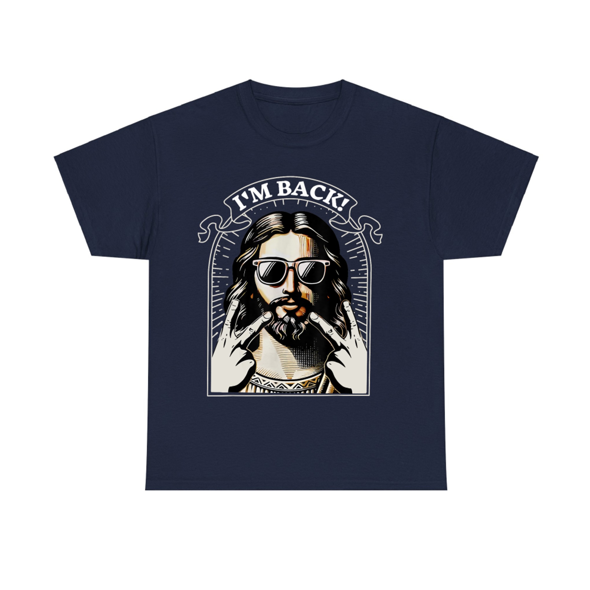 I'm Back Happy Easter Jesus Sunglasses Christian Good Friday T-Shirt