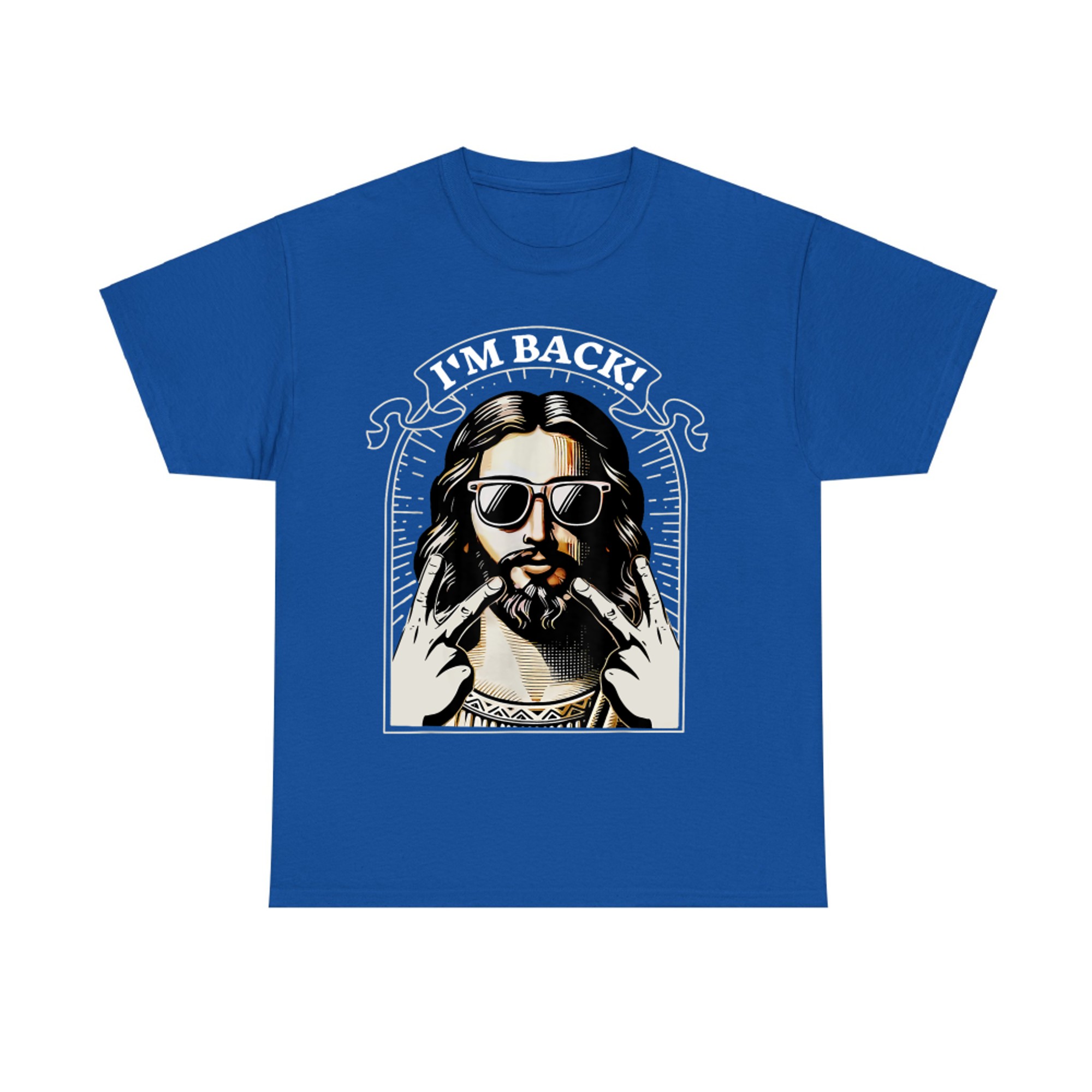 I'm Back Happy Easter Jesus Sunglasses Christian Good Friday T-Shirt