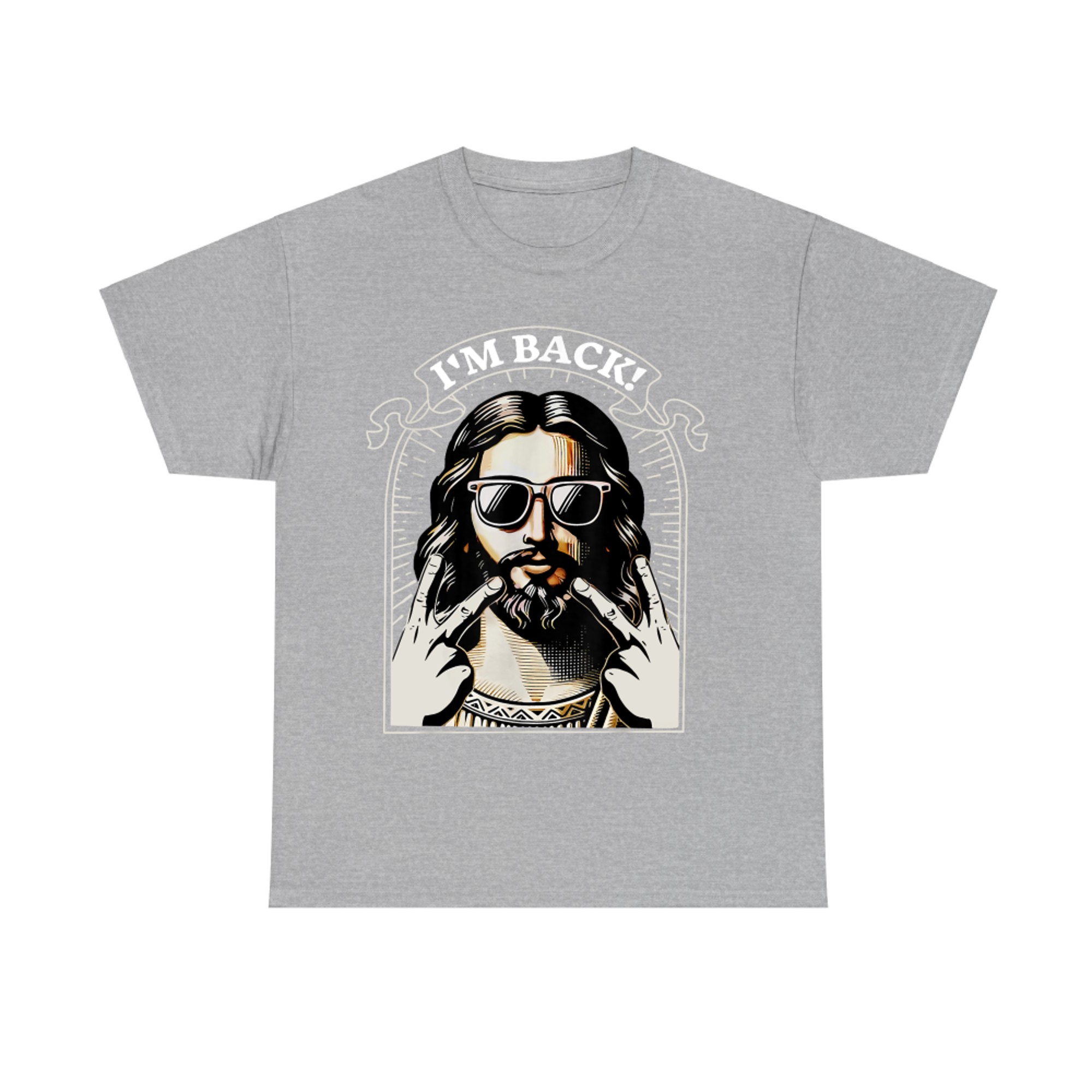 I'm Back Happy Easter Jesus Sunglasses Christian Good Friday T-Shirt