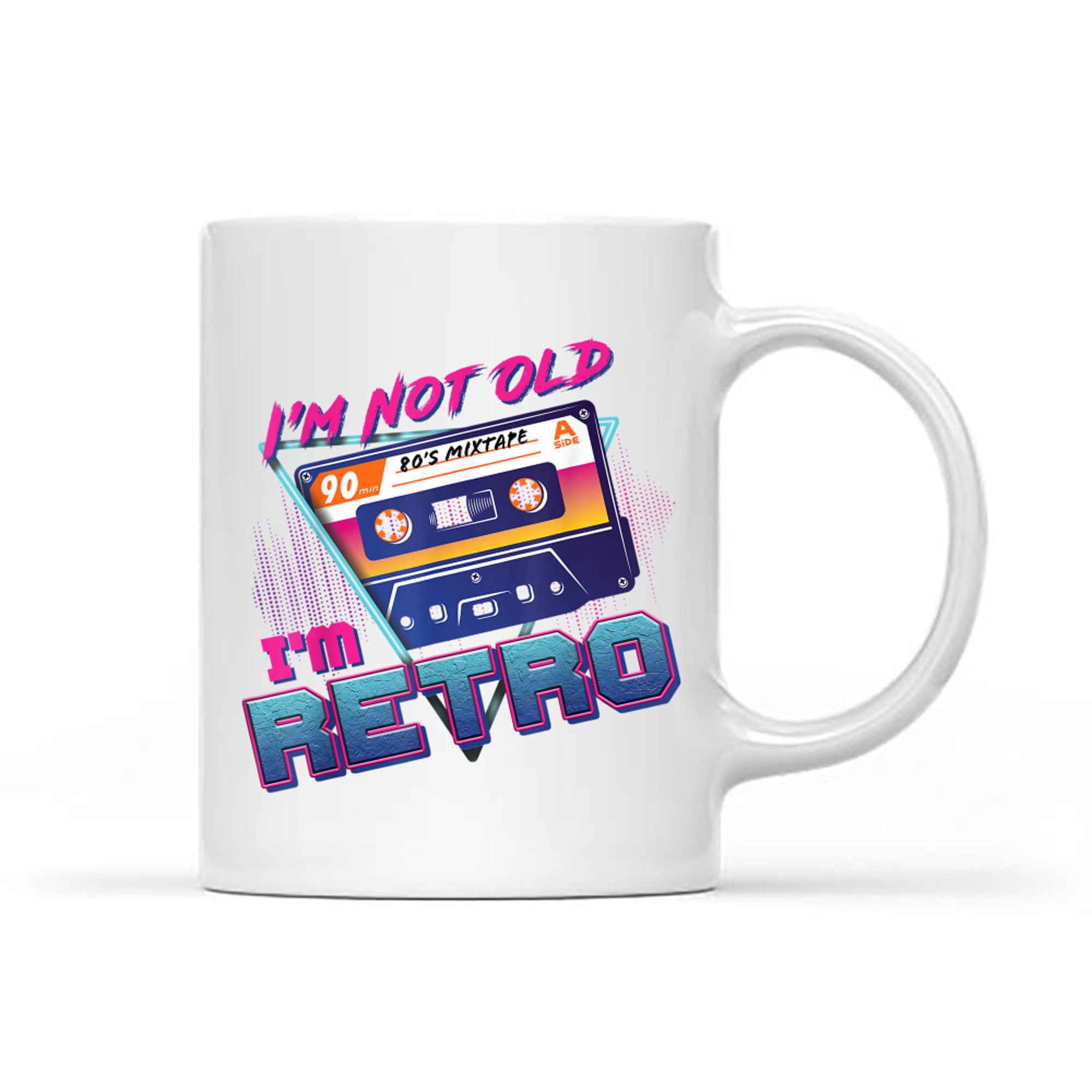 I'm Not Old A'm Retro1980s Vintage Cassette Tape Funny Birthday Mug