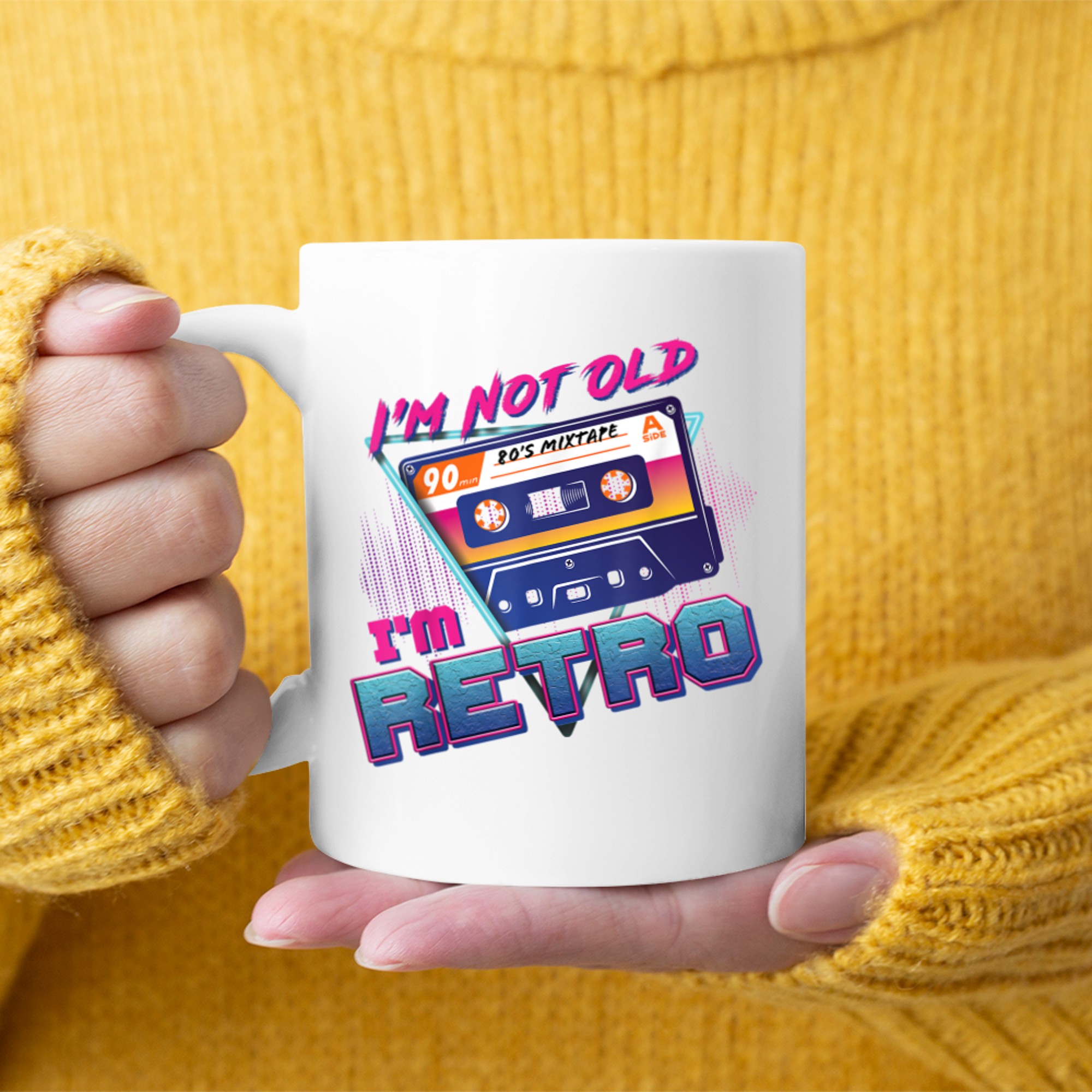 I'm Not Old A'm Retro1980s Vintage Cassette Tape Funny Birthday Mug