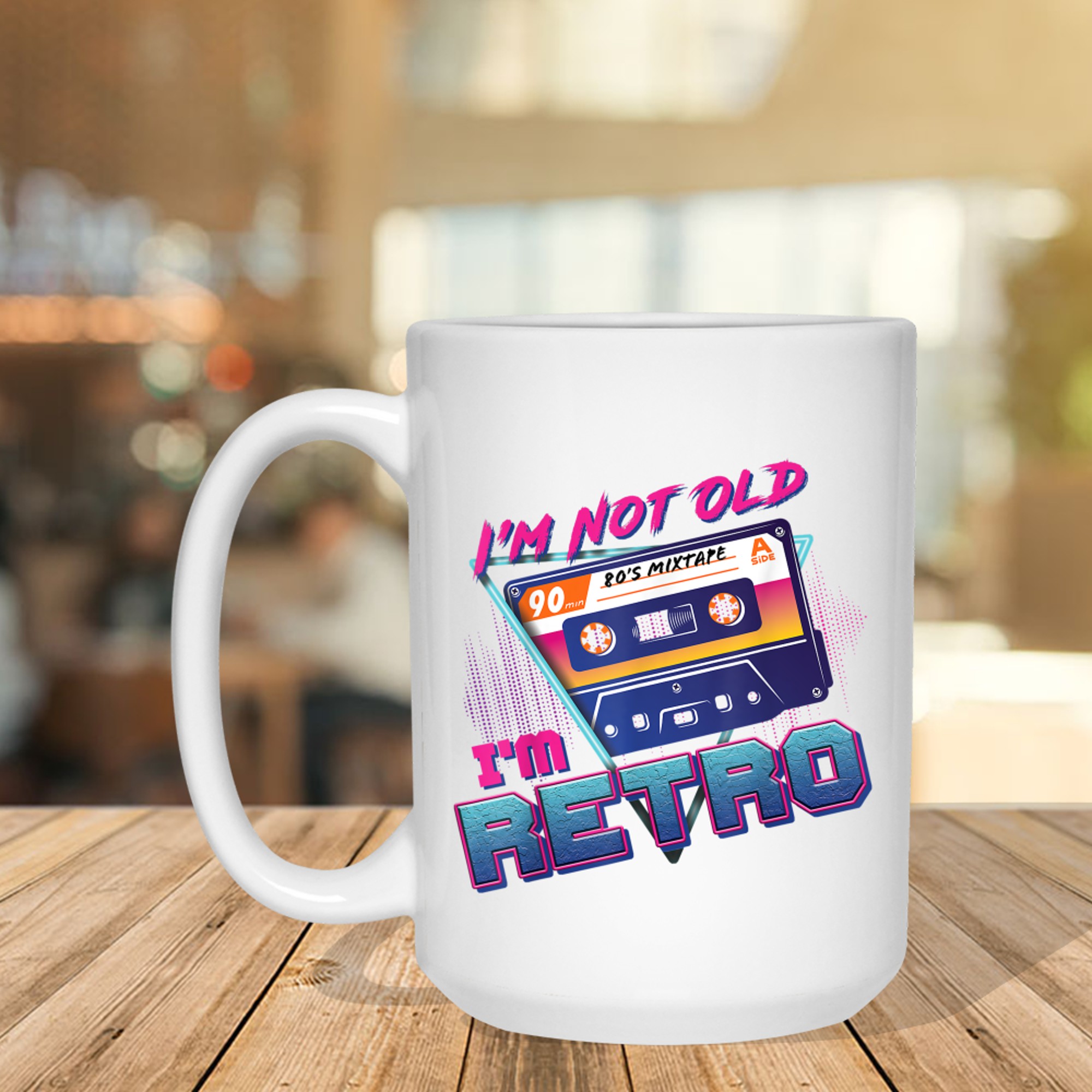 I'm Not Old A'm Retro1980s Vintage Cassette Tape Funny Birthday Mug