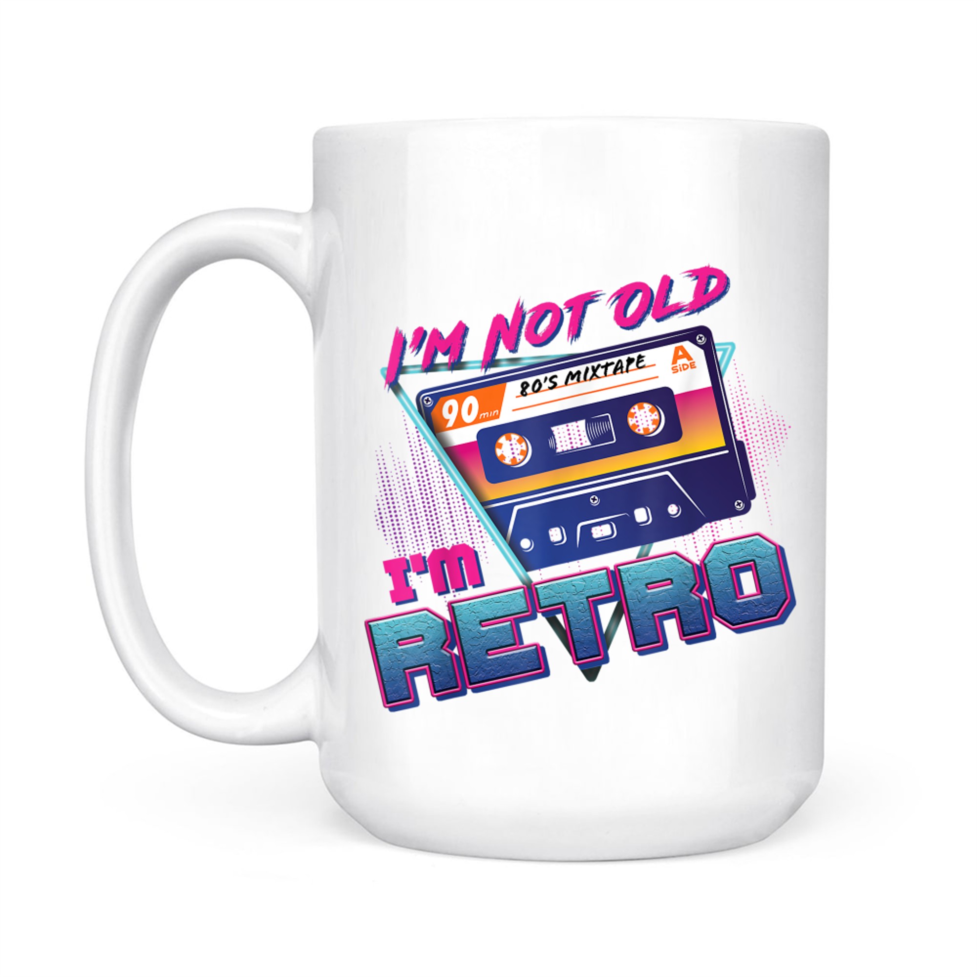 I'm Not Old A'm Retro1980s Vintage Cassette Tape Funny Birthday Mug