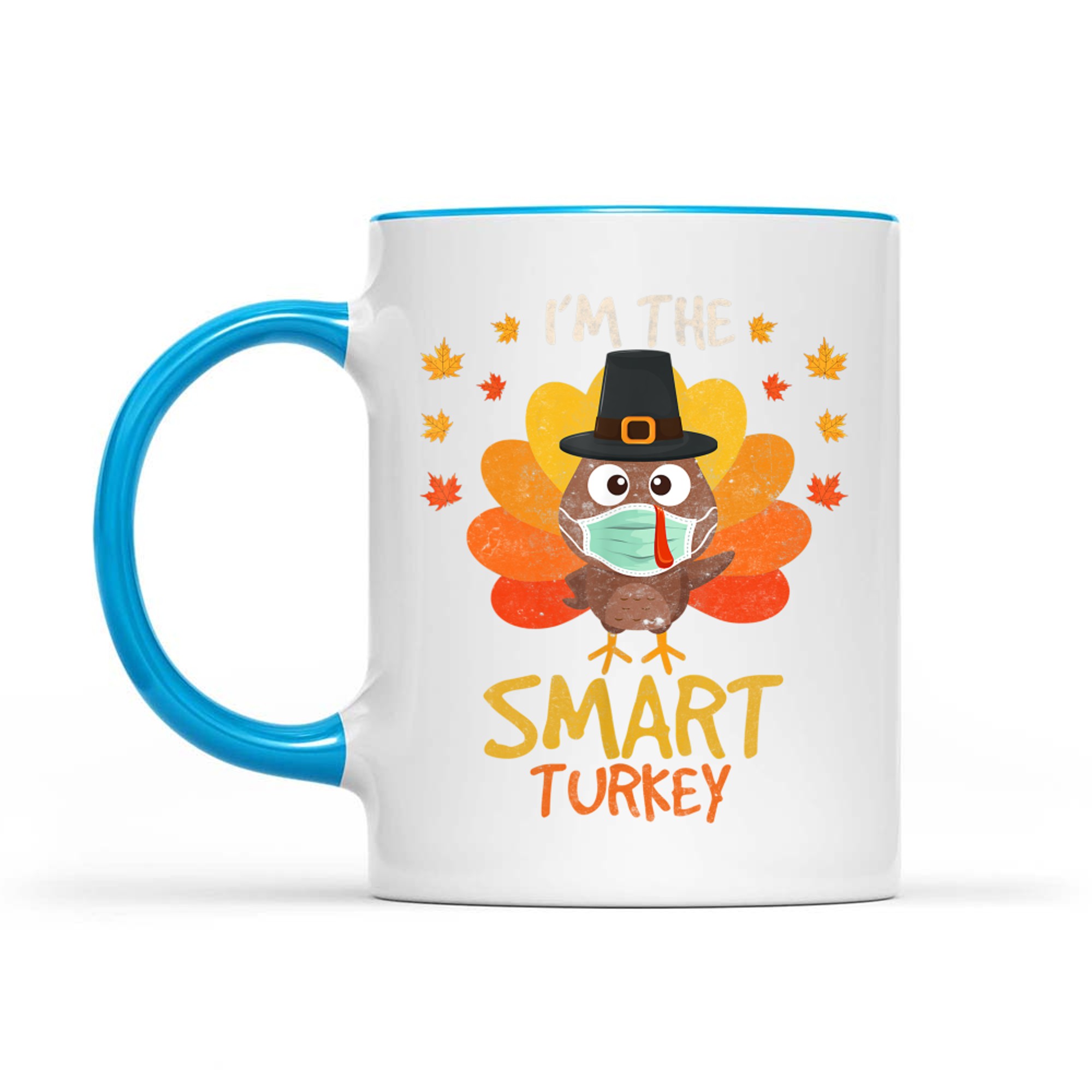 I'm The Smart Turkey Funny Thanksgiving Mask Turkey Mug