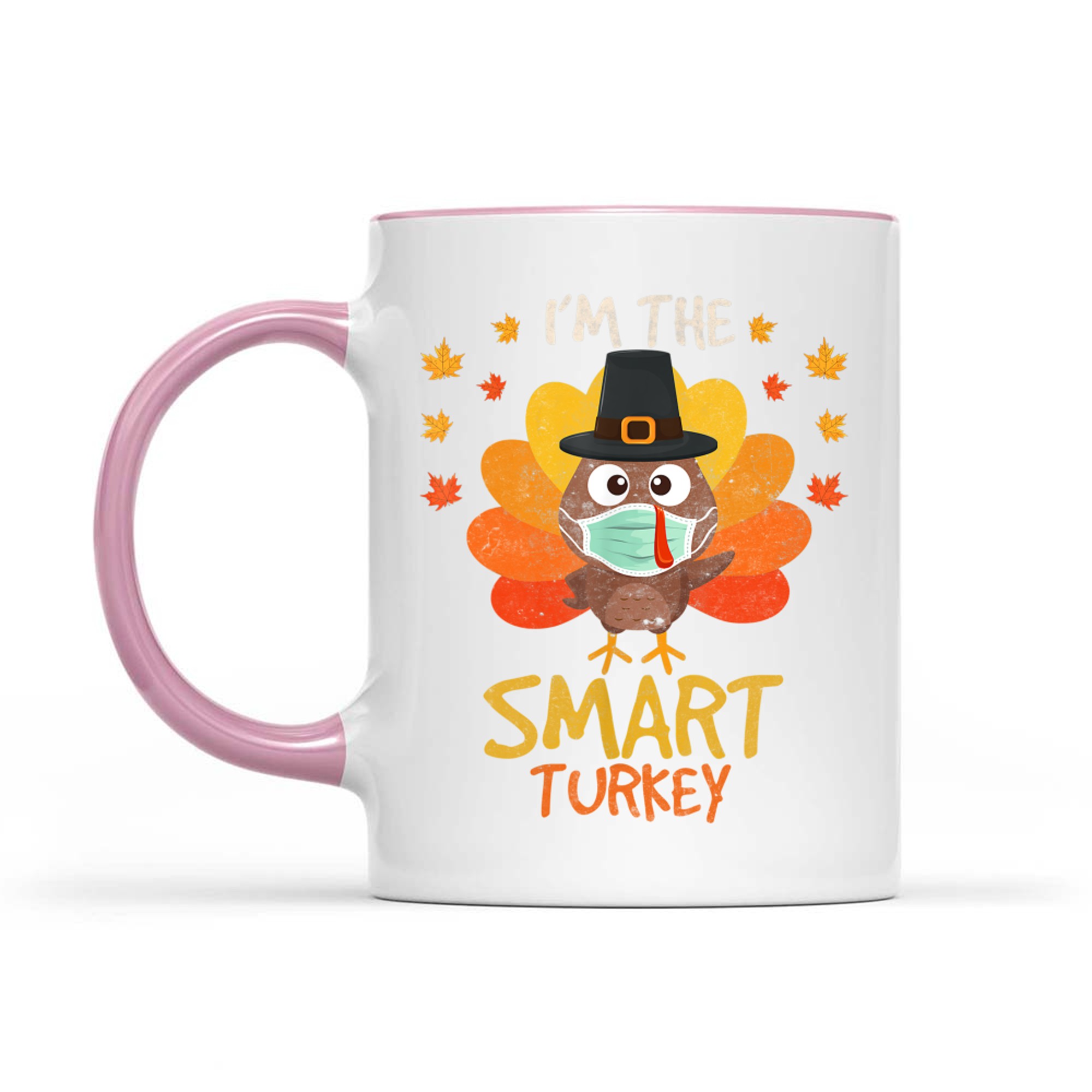 I'm The Smart Turkey Funny Thanksgiving Mask Turkey Mug