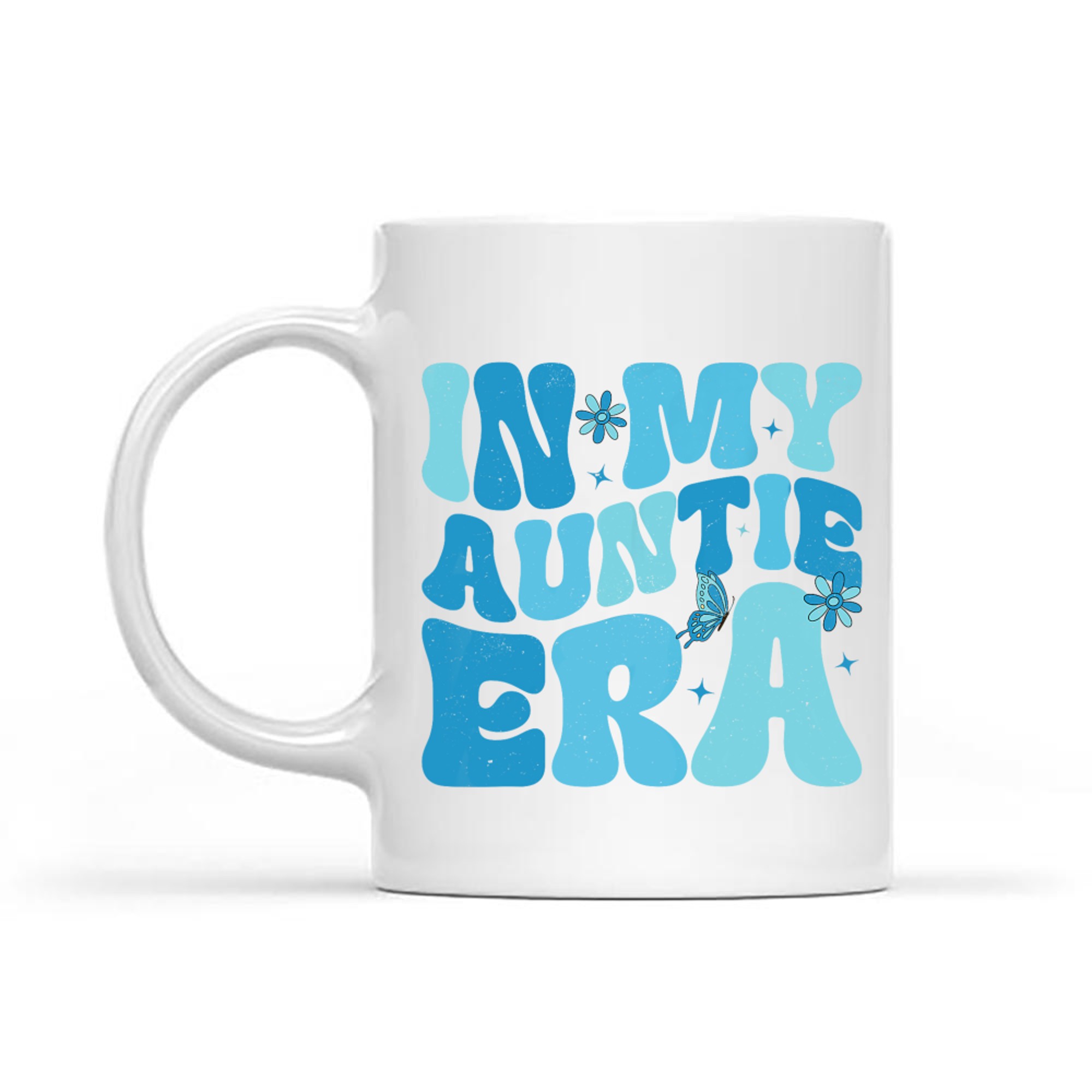 In My Auntie Era Baby Announcement For Aunt Mothers Day Blue Mug