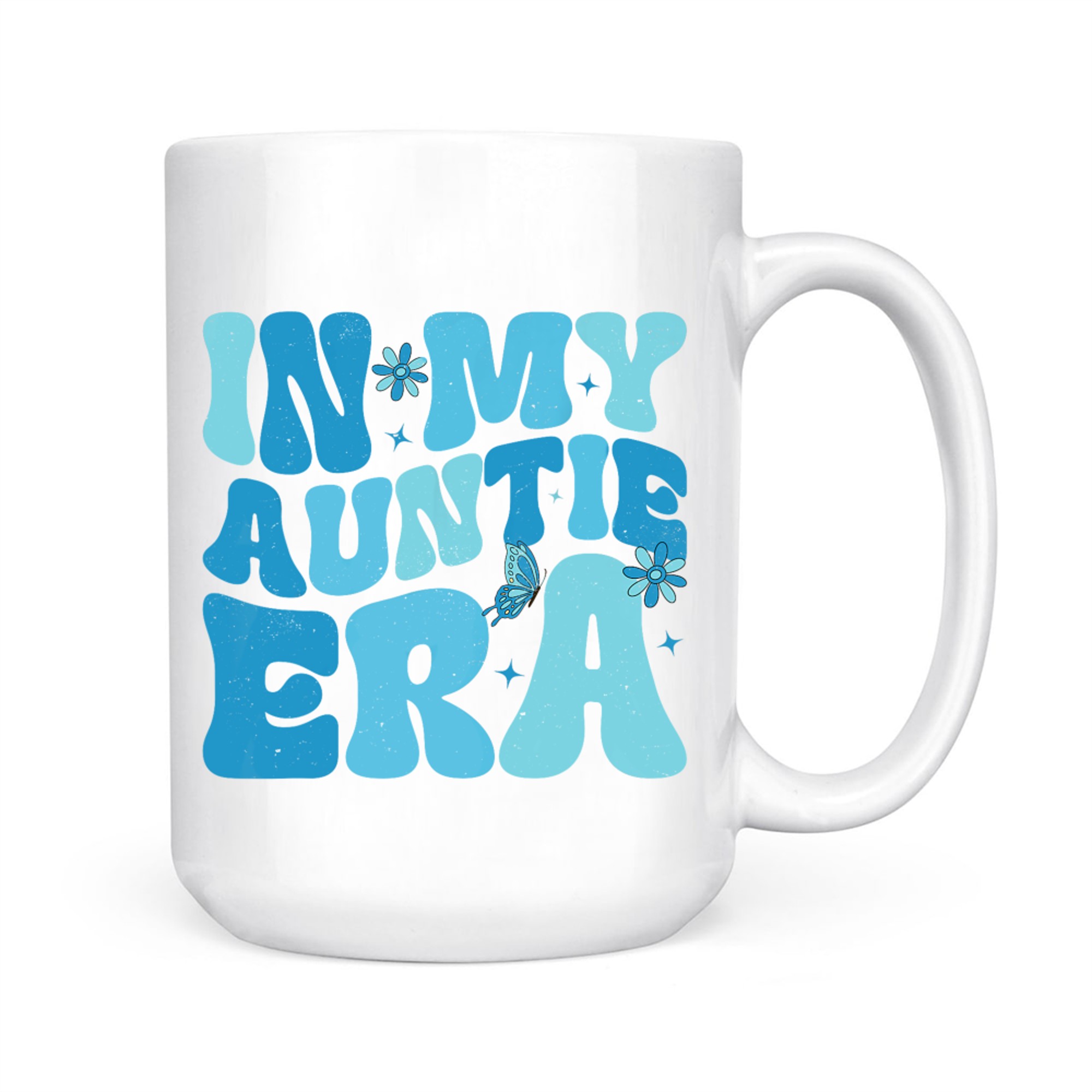In My Auntie Era Baby Announcement For Aunt Mothers Day Blue Mug