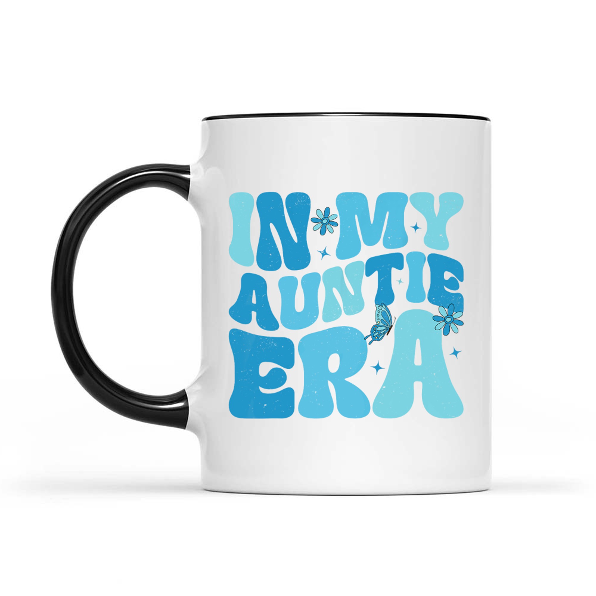 In My Auntie Era Baby Announcement For Aunt Mothers Day Blue Mug