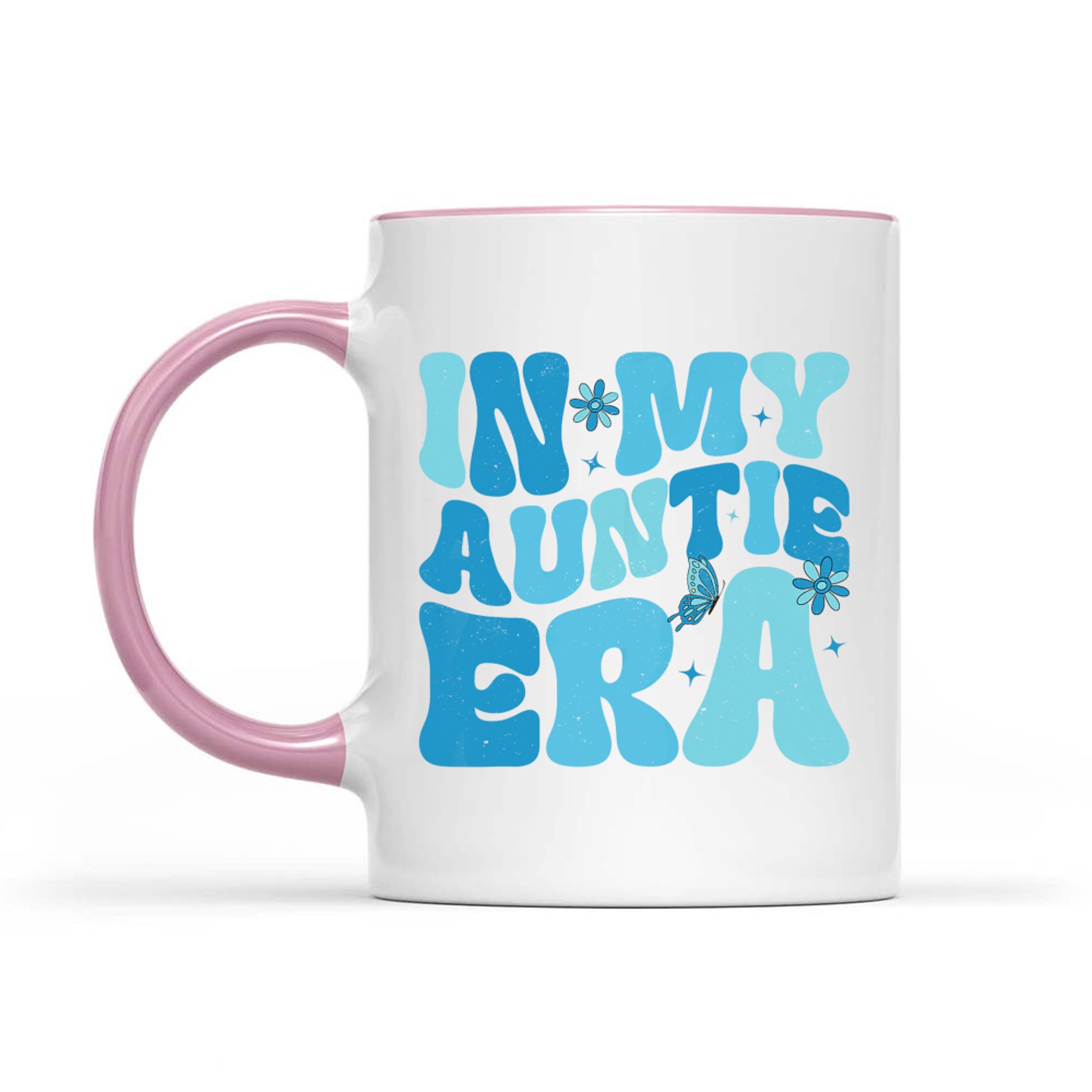 In My Auntie Era Baby Announcement For Aunt Mothers Day Blue Mug
