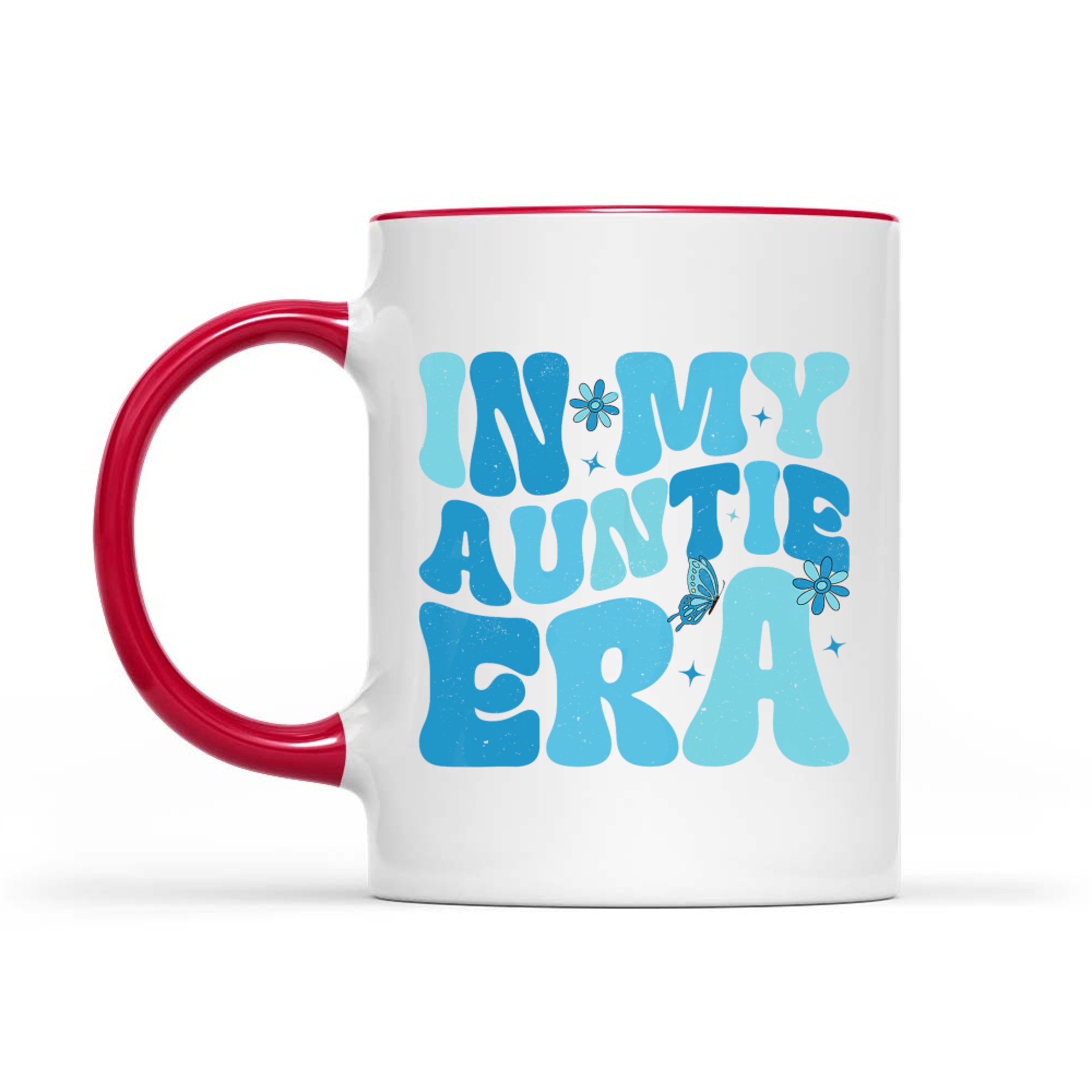 In My Auntie Era Baby Announcement For Aunt Mothers Day Blue Mug