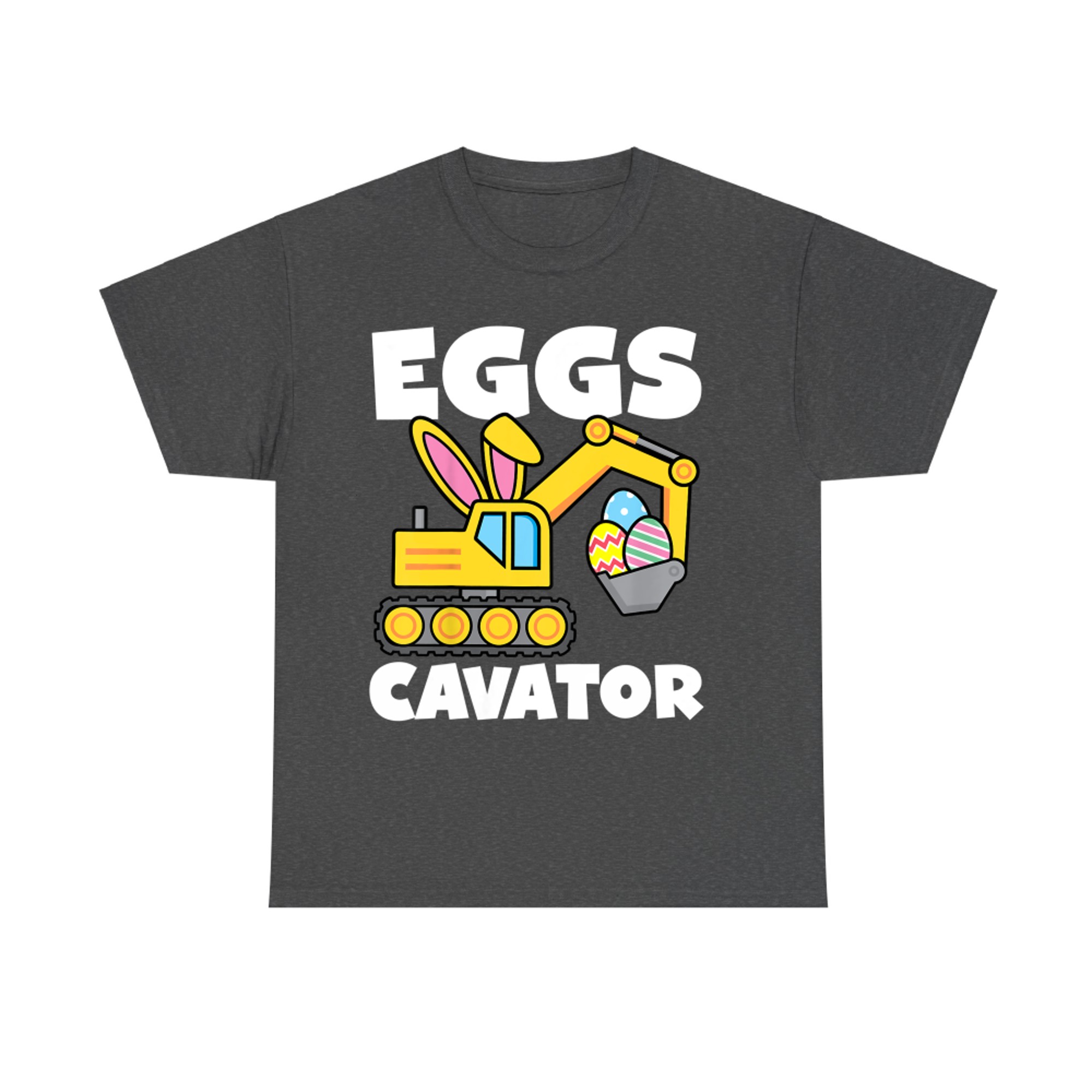 Kids Eggs Cavator Easter Egg Hunt Basket Excavator T-Shirt