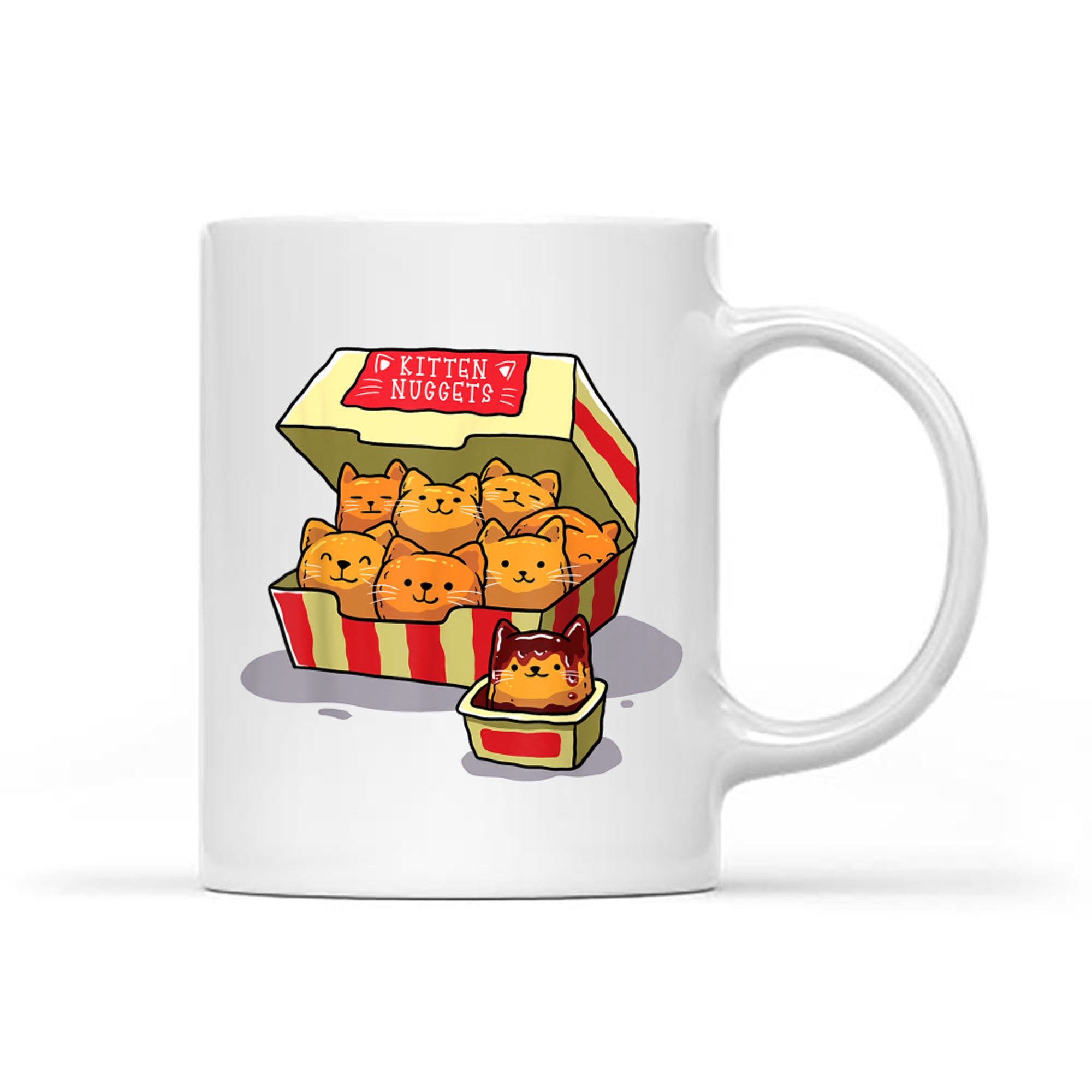 Kitten Nuggets Food Pun Cat Lover Gift Chicken Nuggets Mug