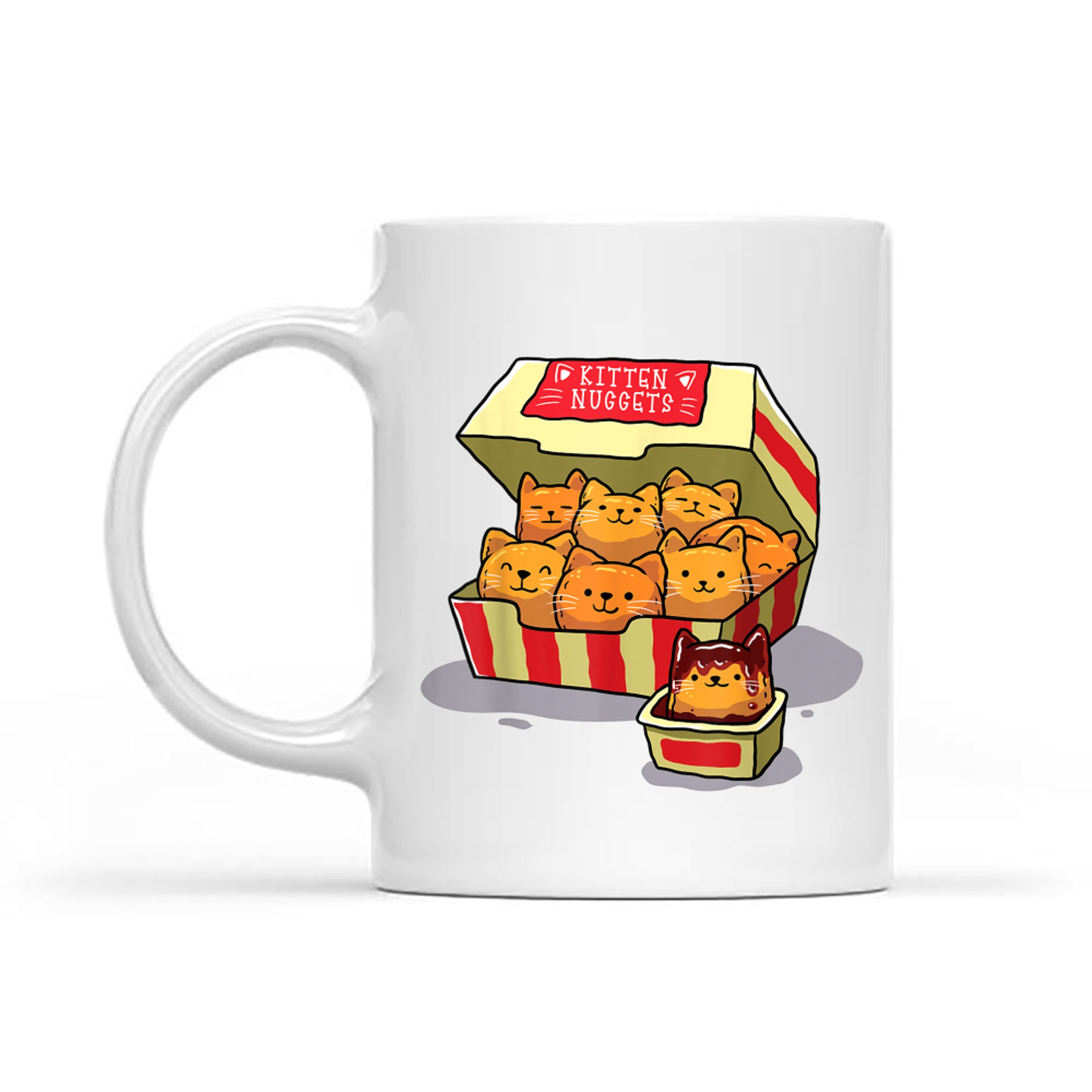 Kitten Nuggets Food Pun Cat Lover Gift Chicken Nuggets Mug