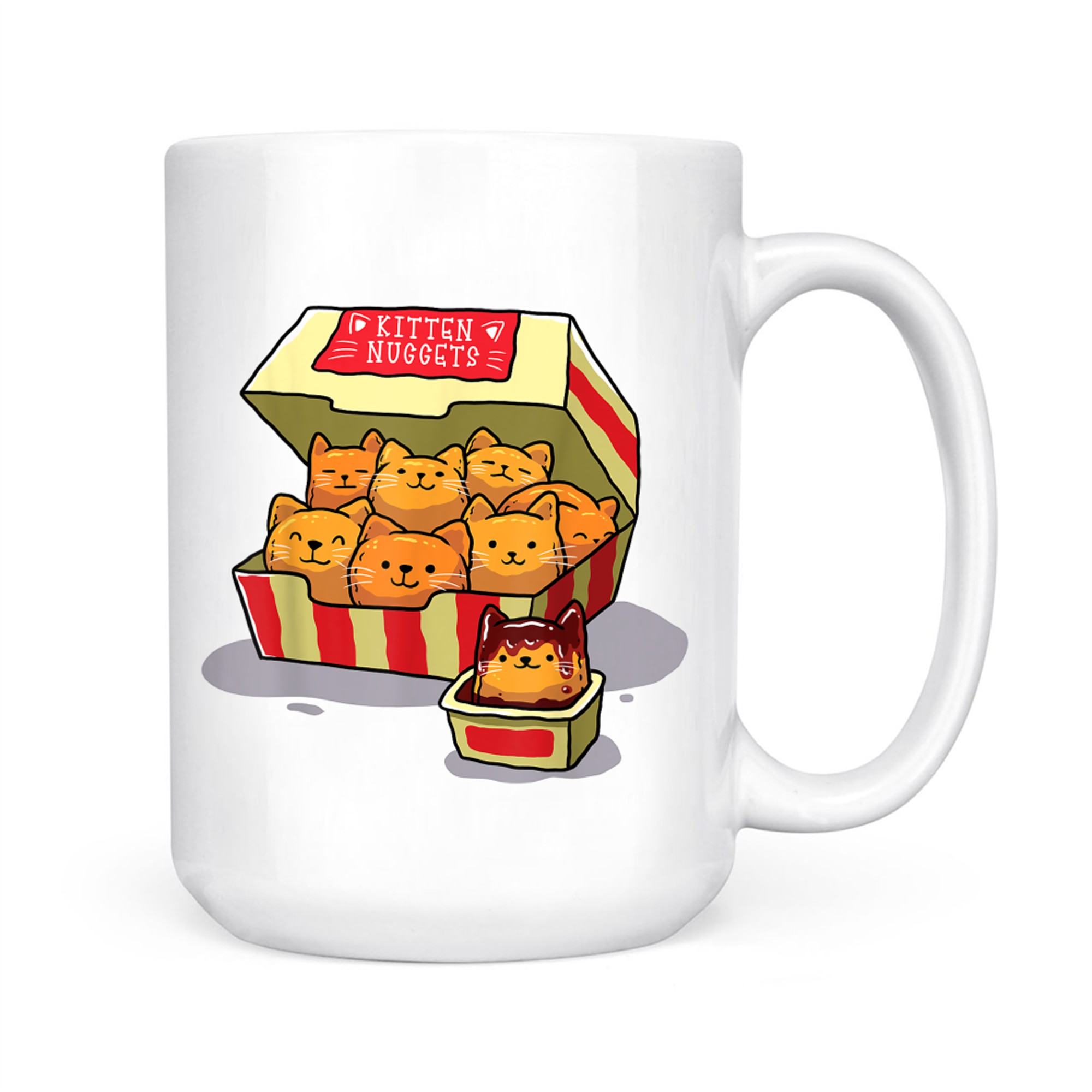 Kitten Nuggets Food Pun Cat Lover Gift Chicken Nuggets Mug