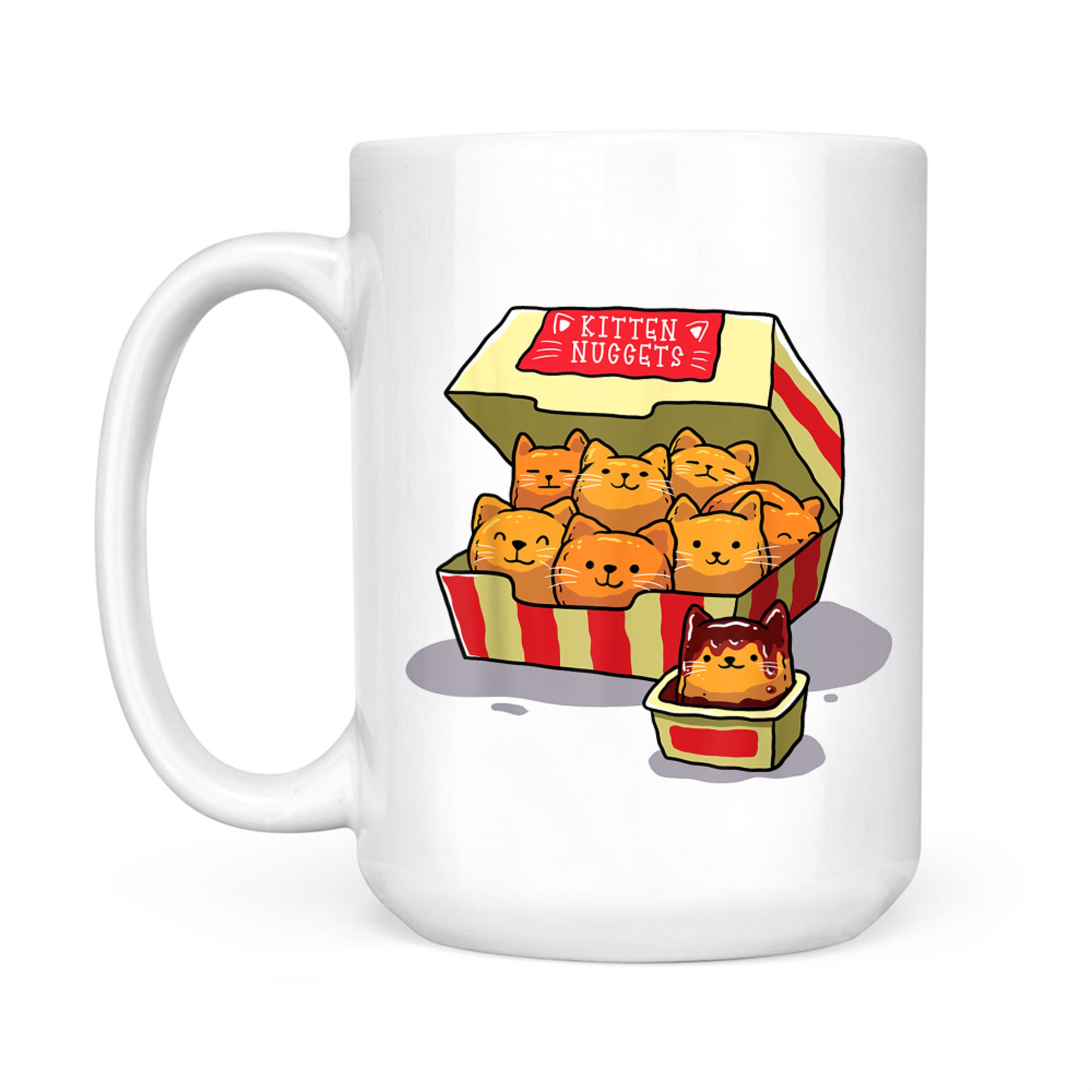 Kitten Nuggets Food Pun Cat Lover Gift Chicken Nuggets Mug
