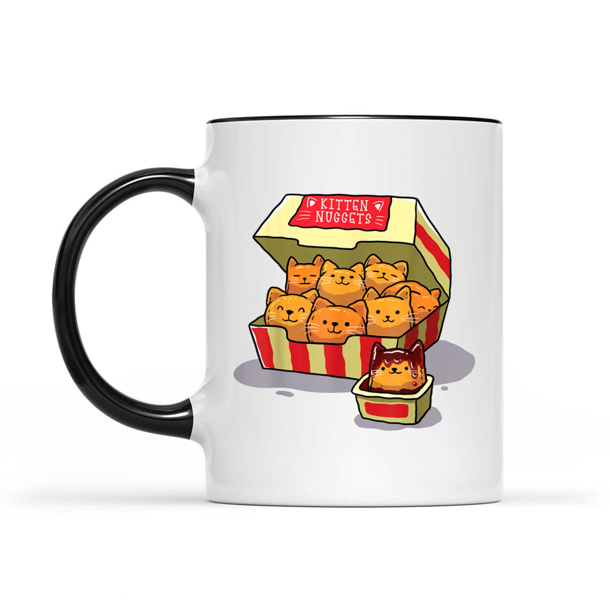 Kitten Nuggets Food Pun Cat Lover Gift Chicken Nuggets Mug