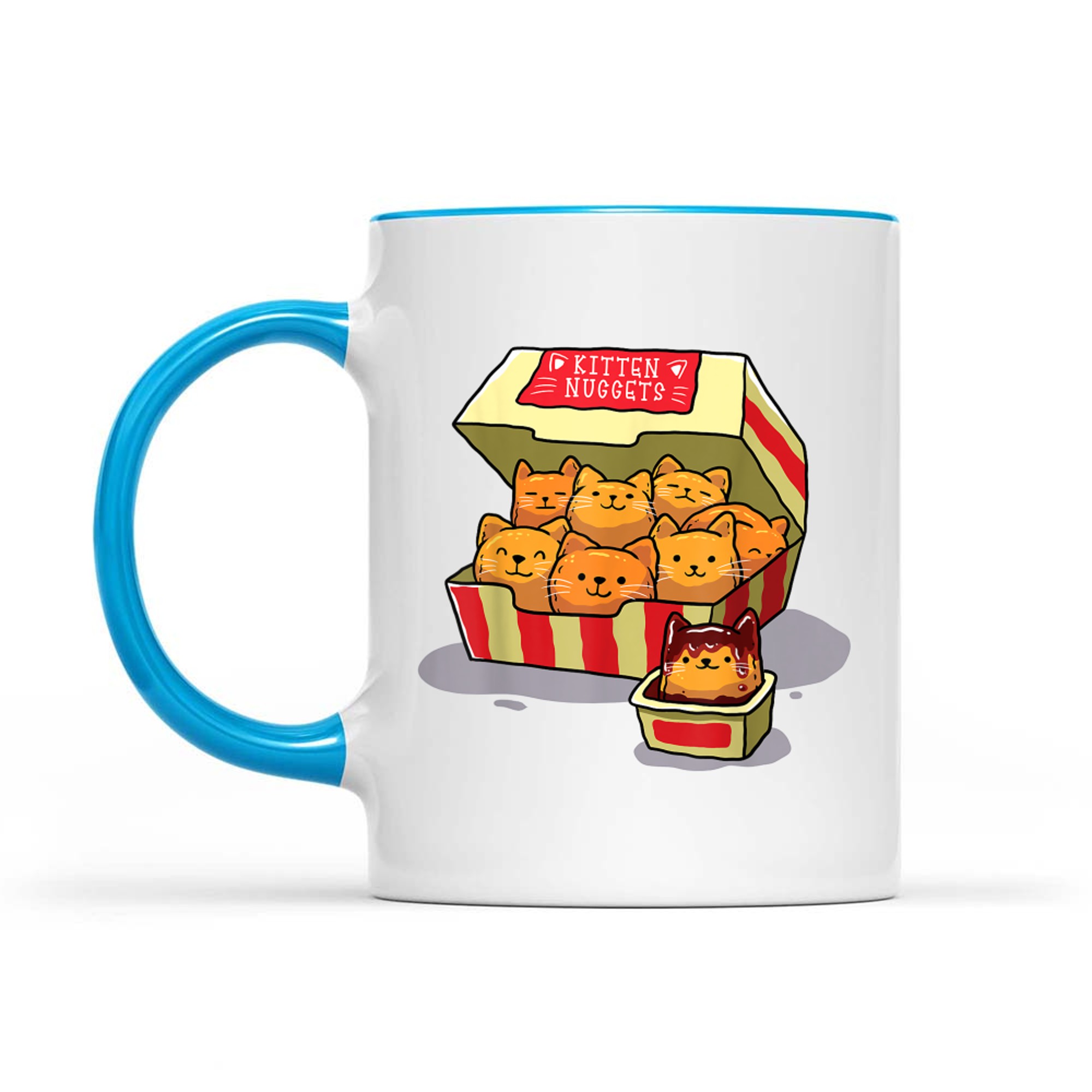 Kitten Nuggets Food Pun Cat Lover Gift Chicken Nuggets Mug