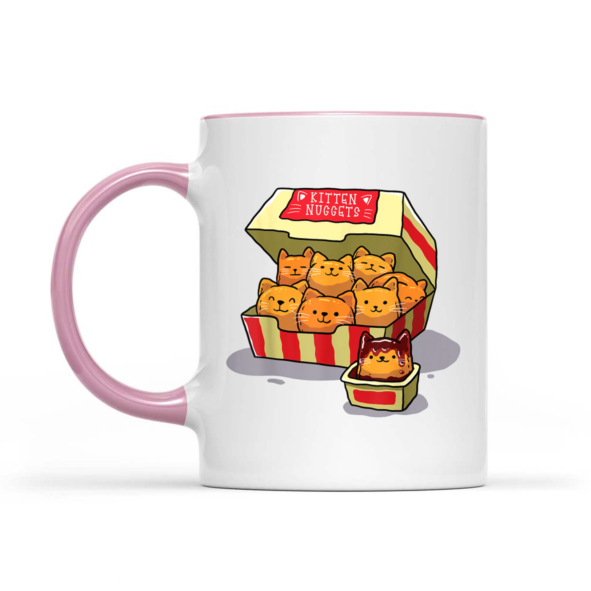 Kitten Nuggets Food Pun Cat Lover Gift Chicken Nuggets Mug