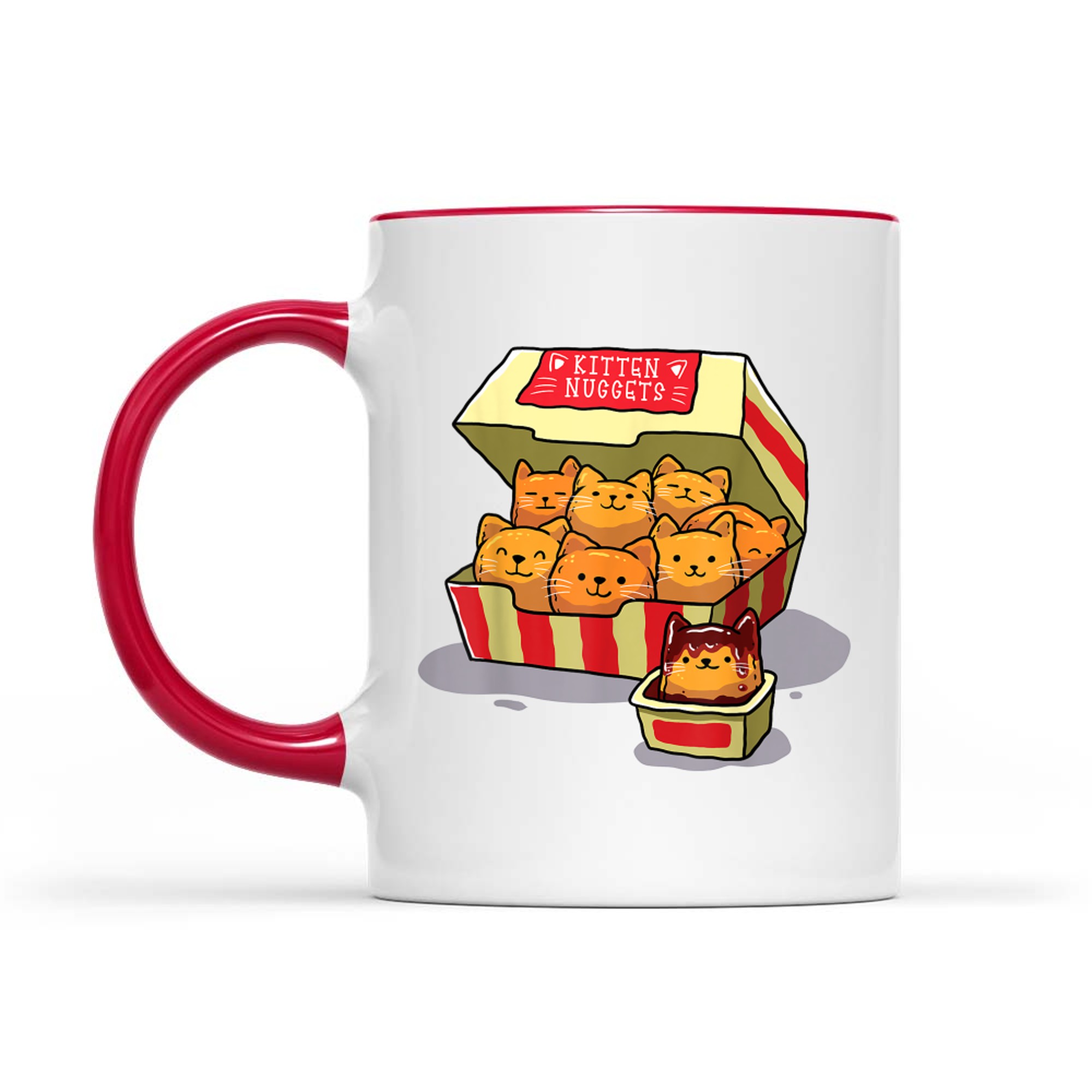 Kitten Nuggets Food Pun Cat Lover Gift Chicken Nuggets Mug