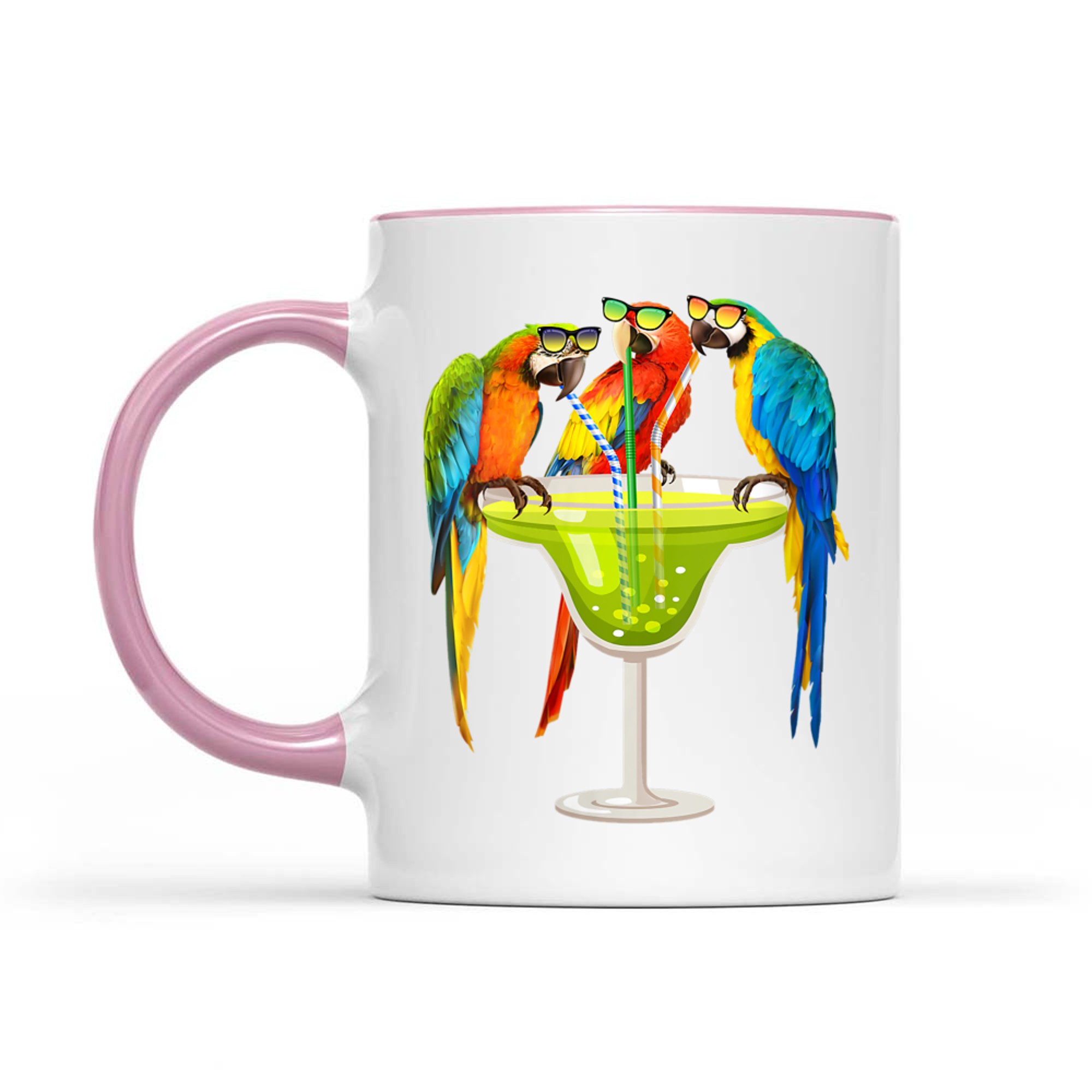 Parrots Drinking Margarita On Summer Vacation Birds Mug