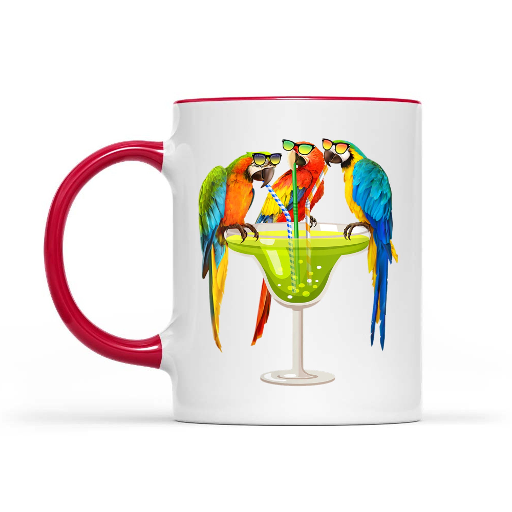 Parrots Drinking Margarita On Summer Vacation Birds Mug