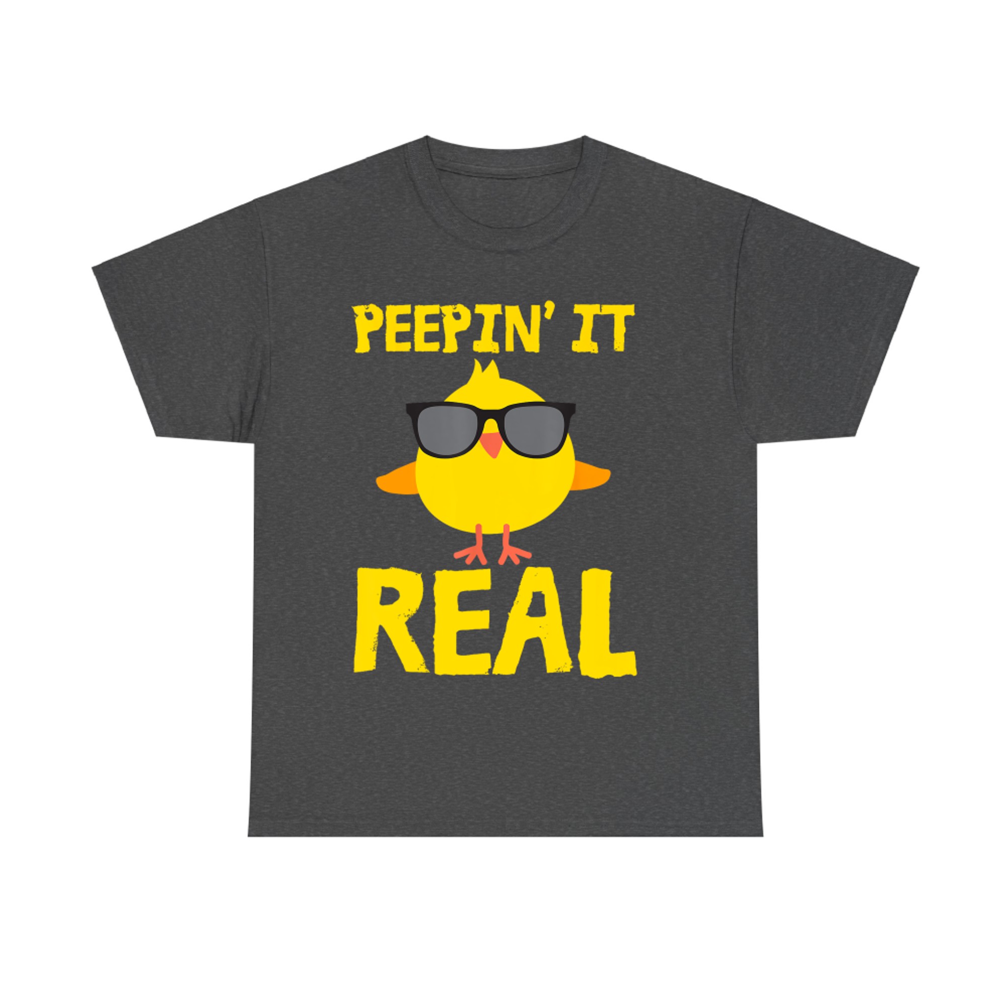 Peepin' It Real Funny Cool Chick Peep Chickens Easter Pun T-Shirt