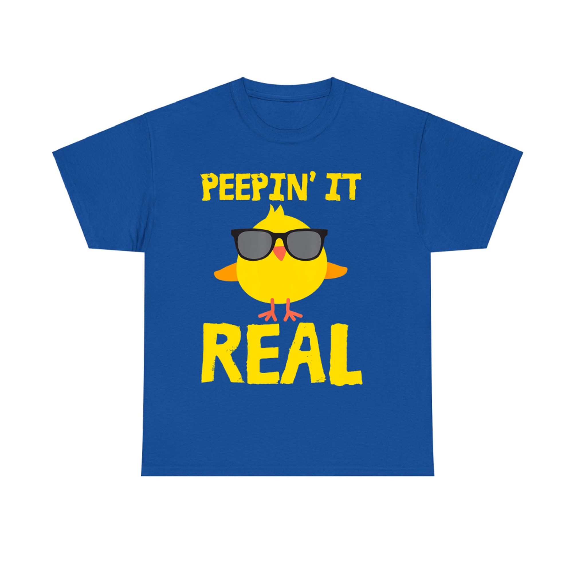 Peepin' It Real Funny Cool Chick Peep Chickens Easter Pun T-Shirt