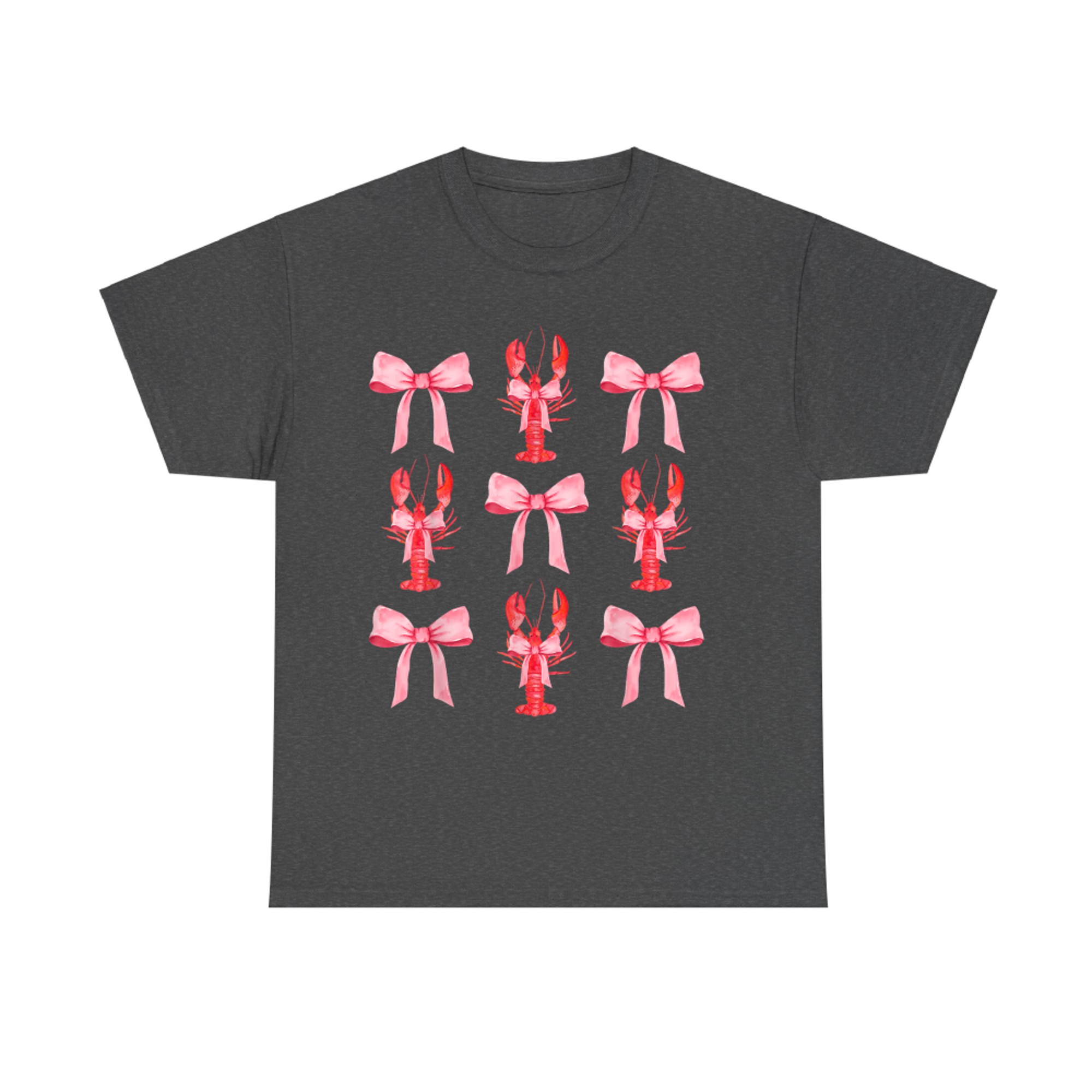 Pink Bow Cute Coquette Crawfish Y2k Clean Girl Aesthetic T-Shirt