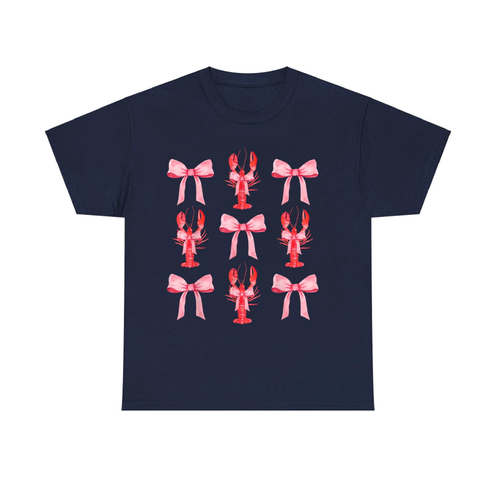 Pink Bow Cute Coquette Crawfish Y2k Clean Girl Aesthetic T-Shirt
