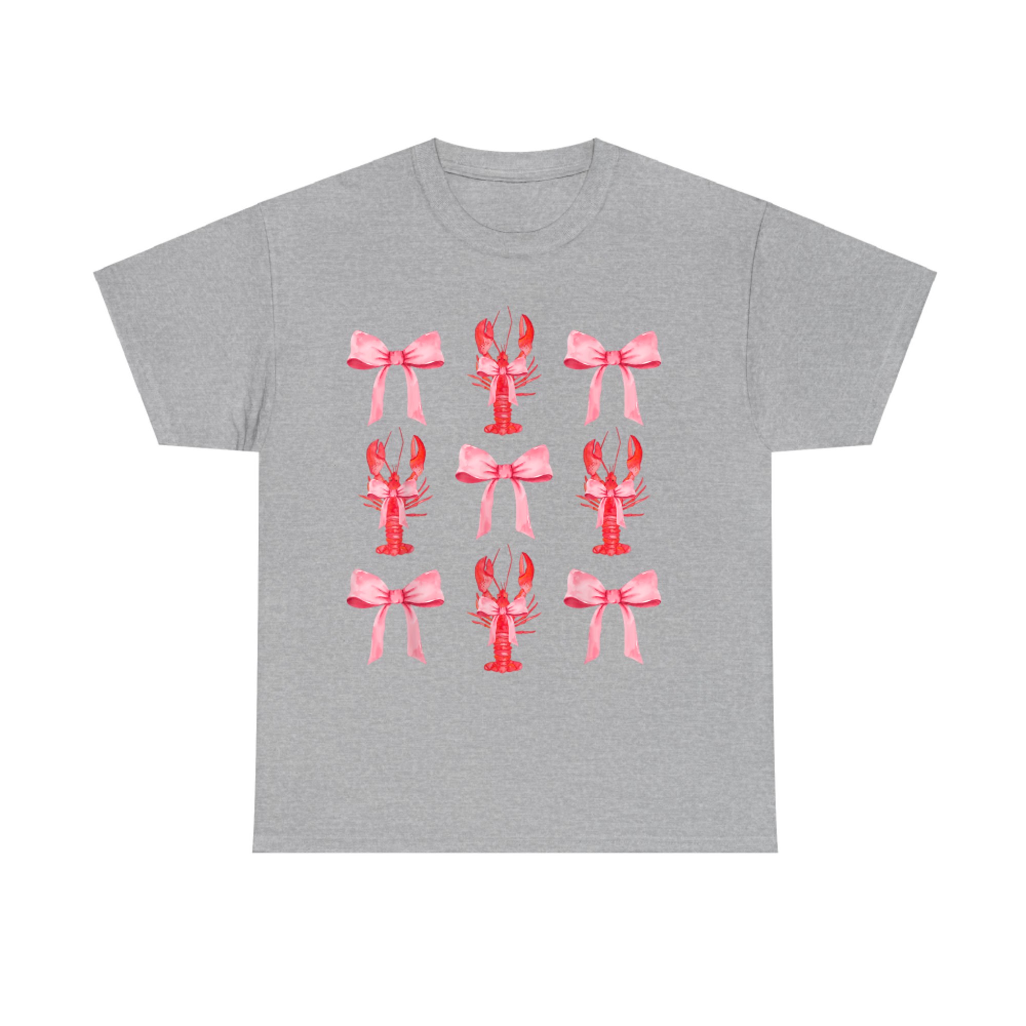 Pink Bow Cute Coquette Crawfish Y2k Clean Girl Aesthetic T-Shirt