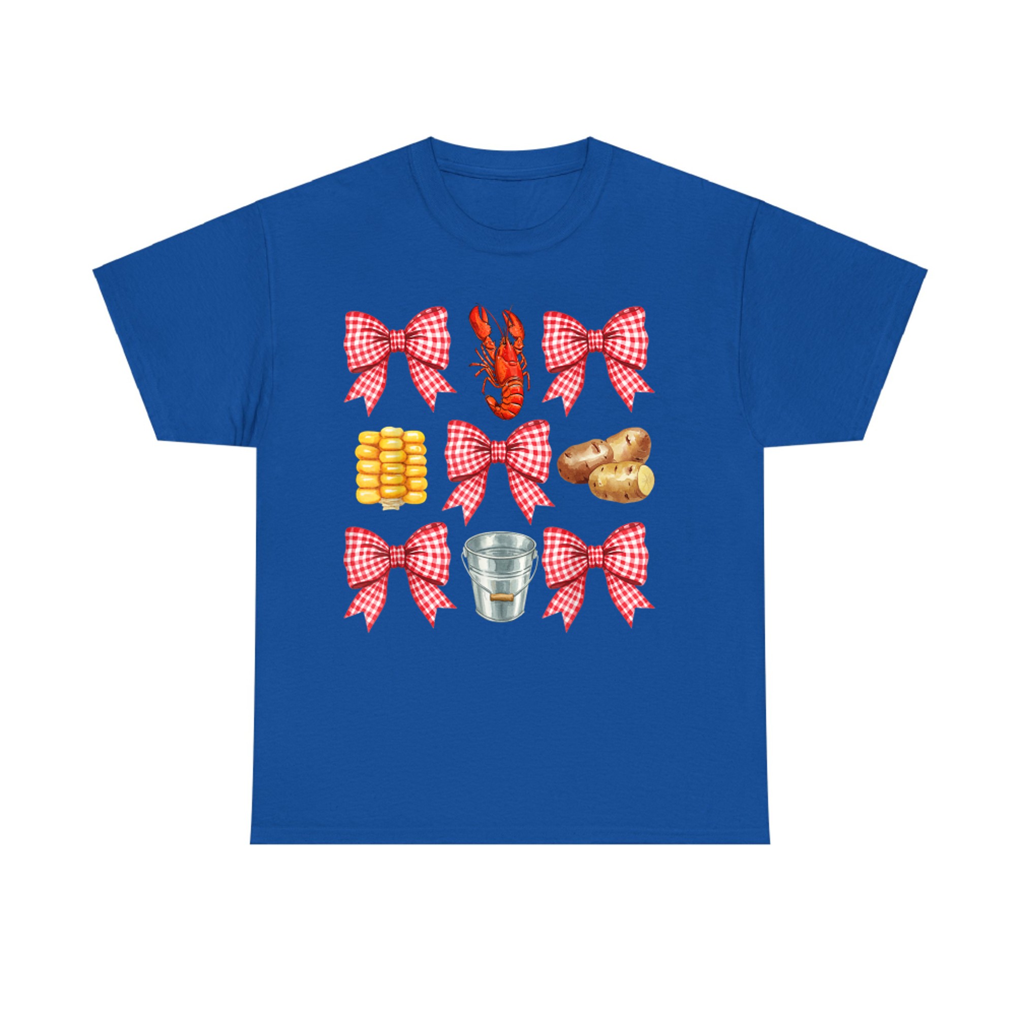 Pink Bow Cute Crawfish Boil Y2K Aesthetic T-Shirt