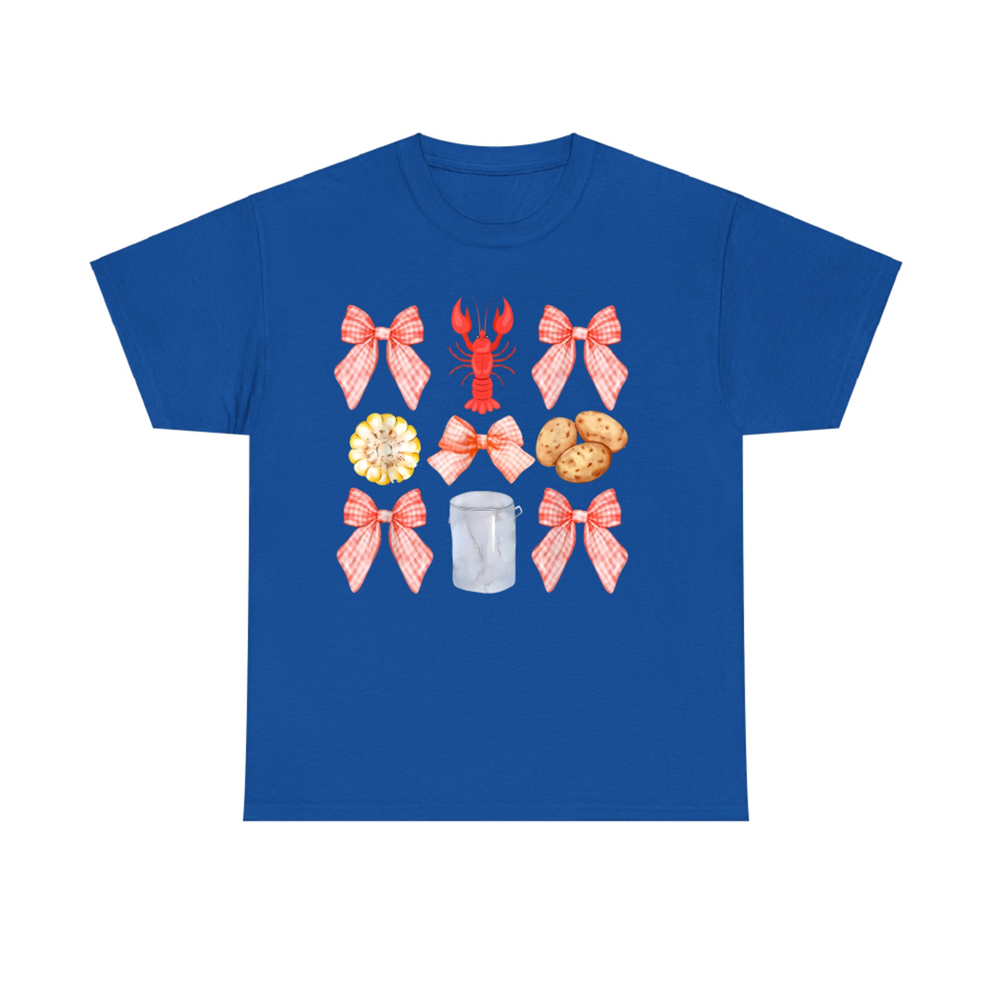 Pink Bow Cute Crawfish Boil Y2K Girl Aesthetic T-Shirt