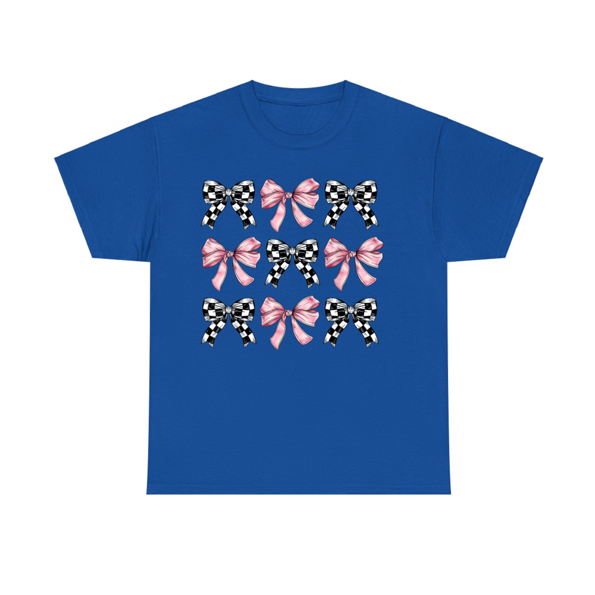 Pink Bows Cute Checkered bow Y2K Girl Aesthetic T-Shirt