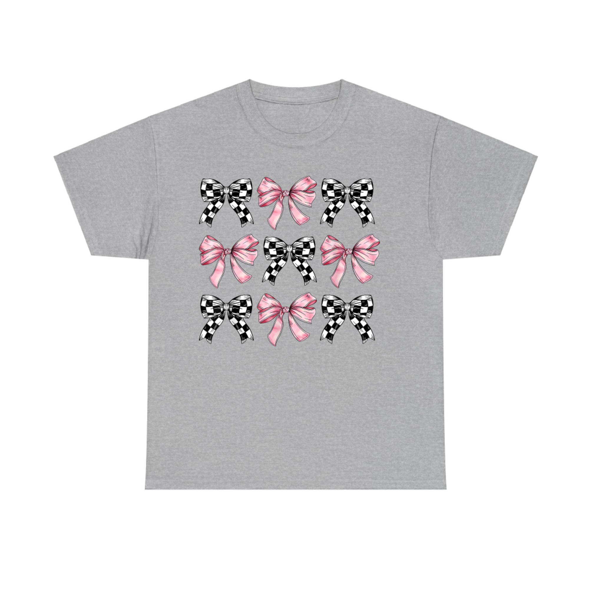 Pink Bows Cute Checkered bow Y2K Girl Aesthetic T-Shirt