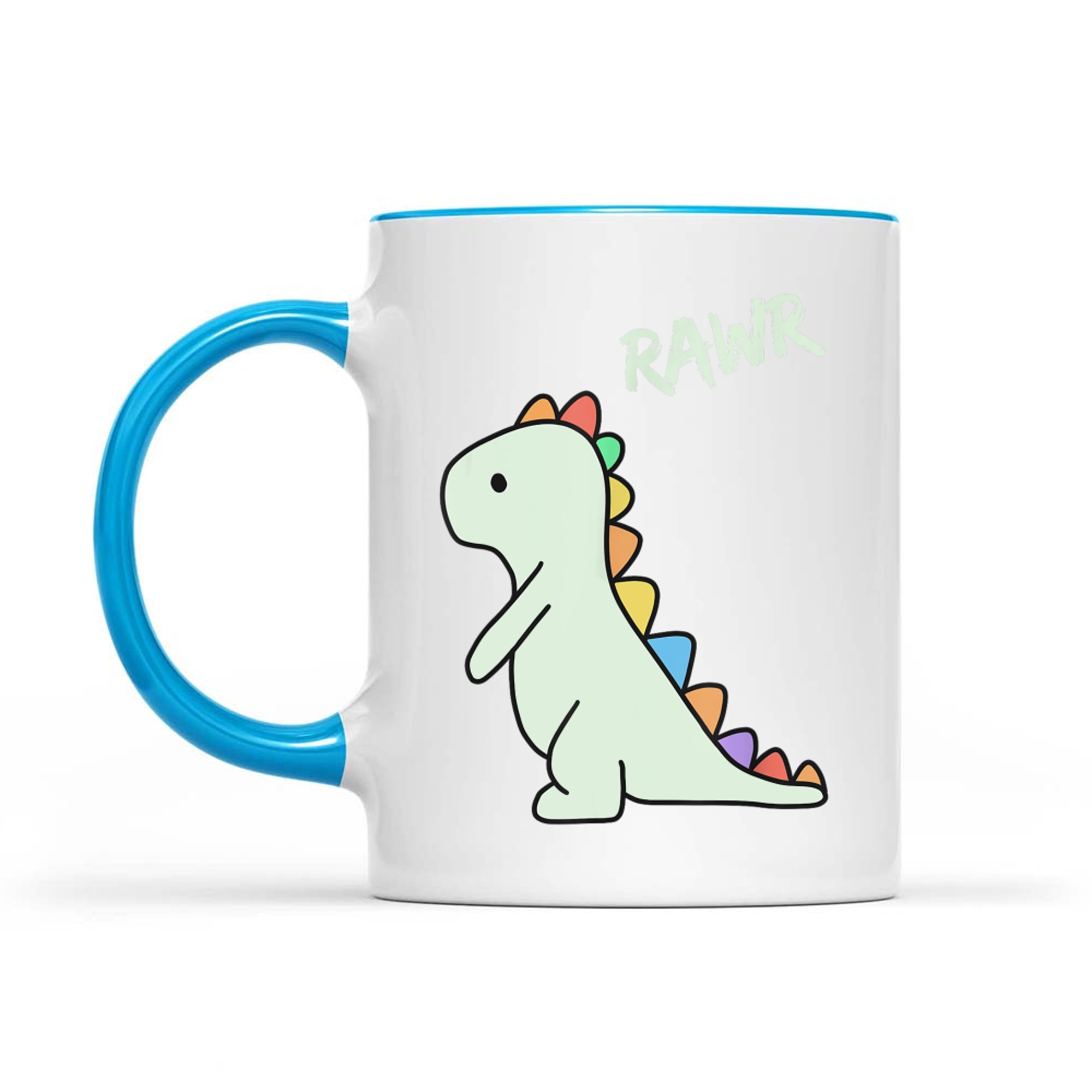 Rawr Cute Rainbow Dinosaur RAWR Kawaii Dino Lover Mug