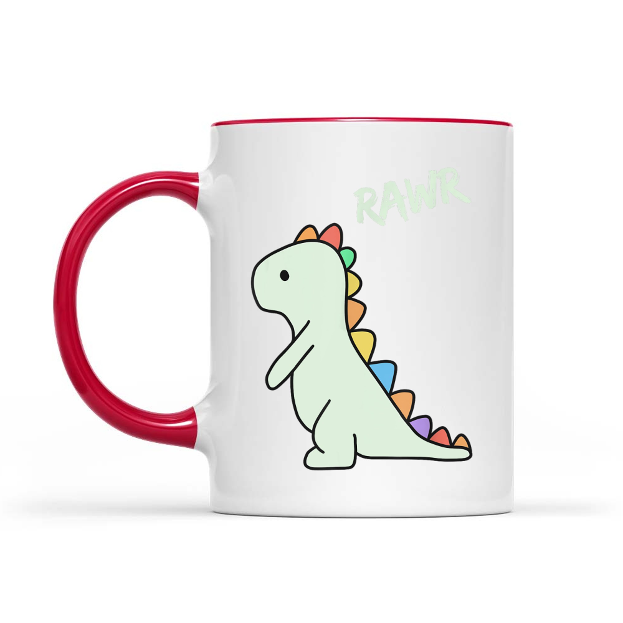 Rawr Cute Rainbow Dinosaur RAWR Kawaii Dino Lover Mug