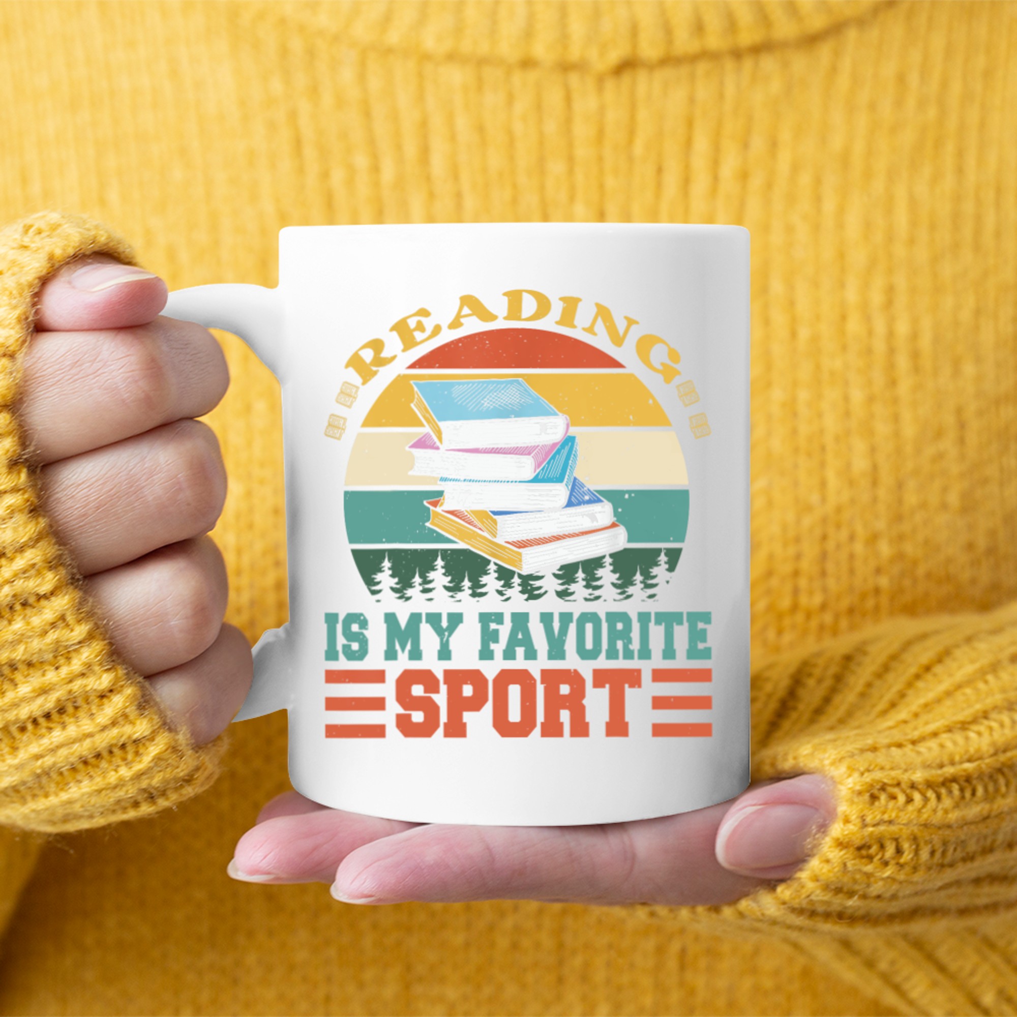 Reading Is My Favorite Sport Funny Books Lovers Librarians Mug