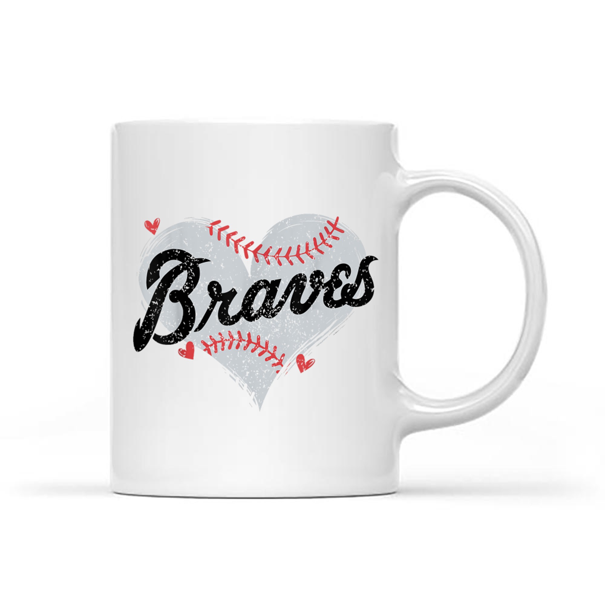 Retro Brave Hearts Name Personalized Mug
