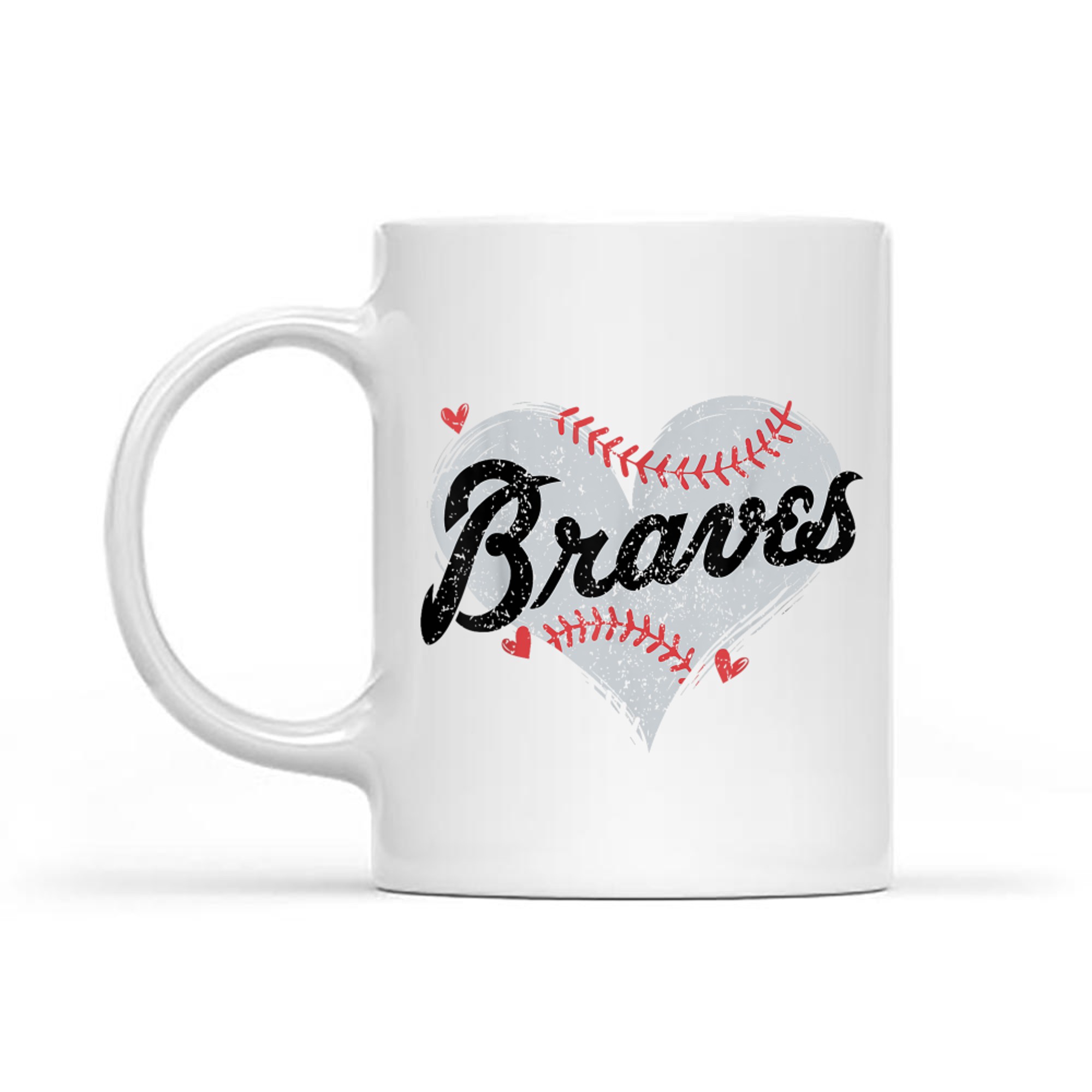 Retro Brave Hearts Name Personalized Mug