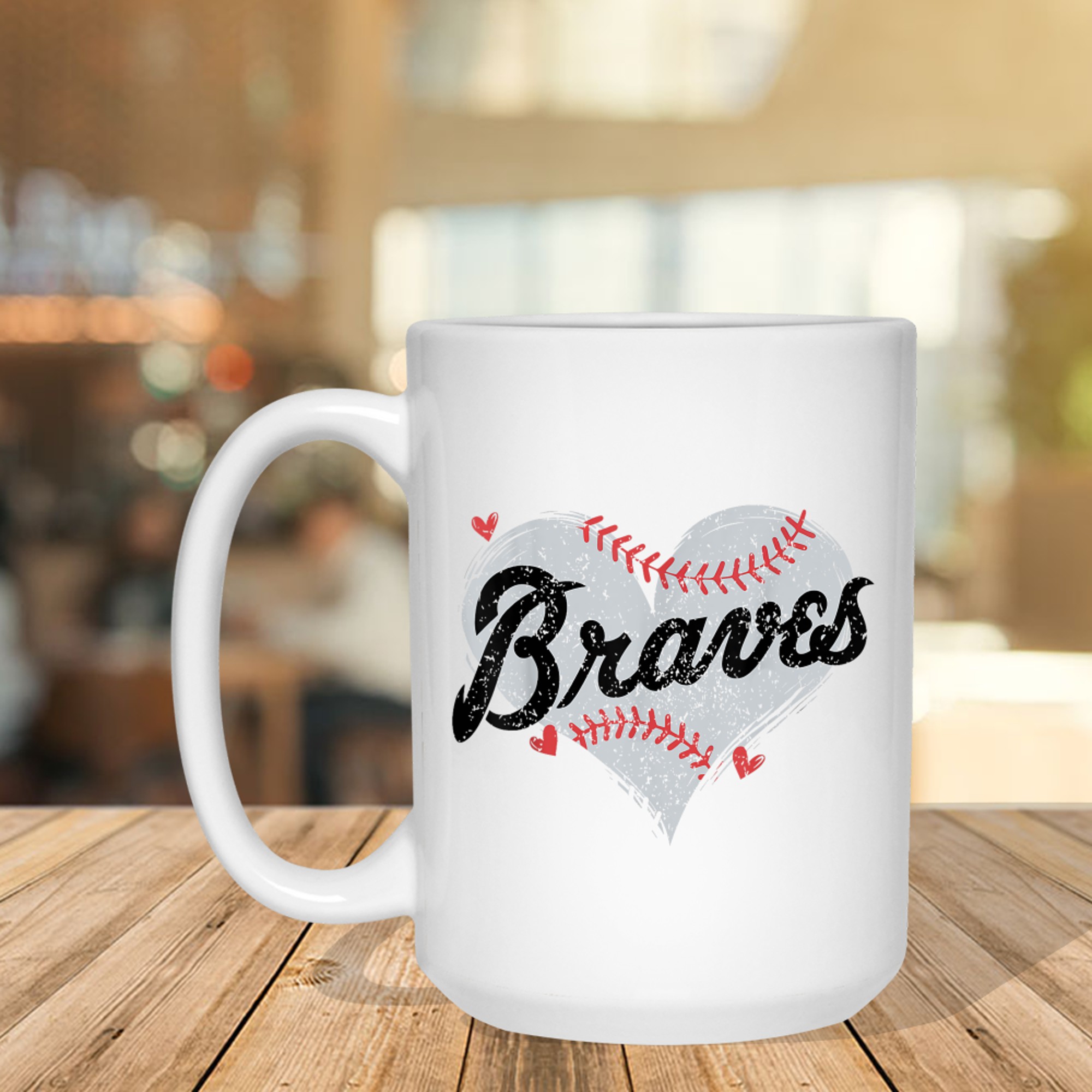 Retro Brave Hearts Name Personalized Mug