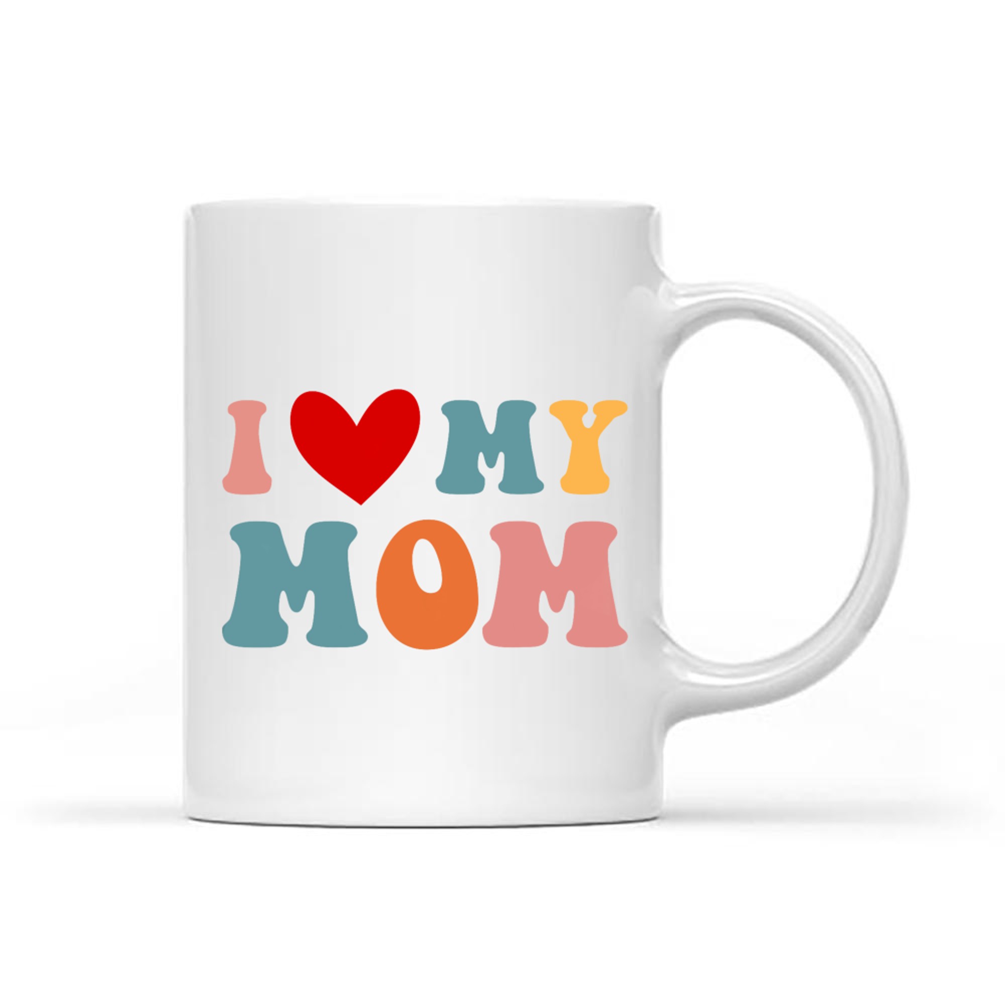 Retro I Love My Mom Best Mother In The World Mothers Day Mug
