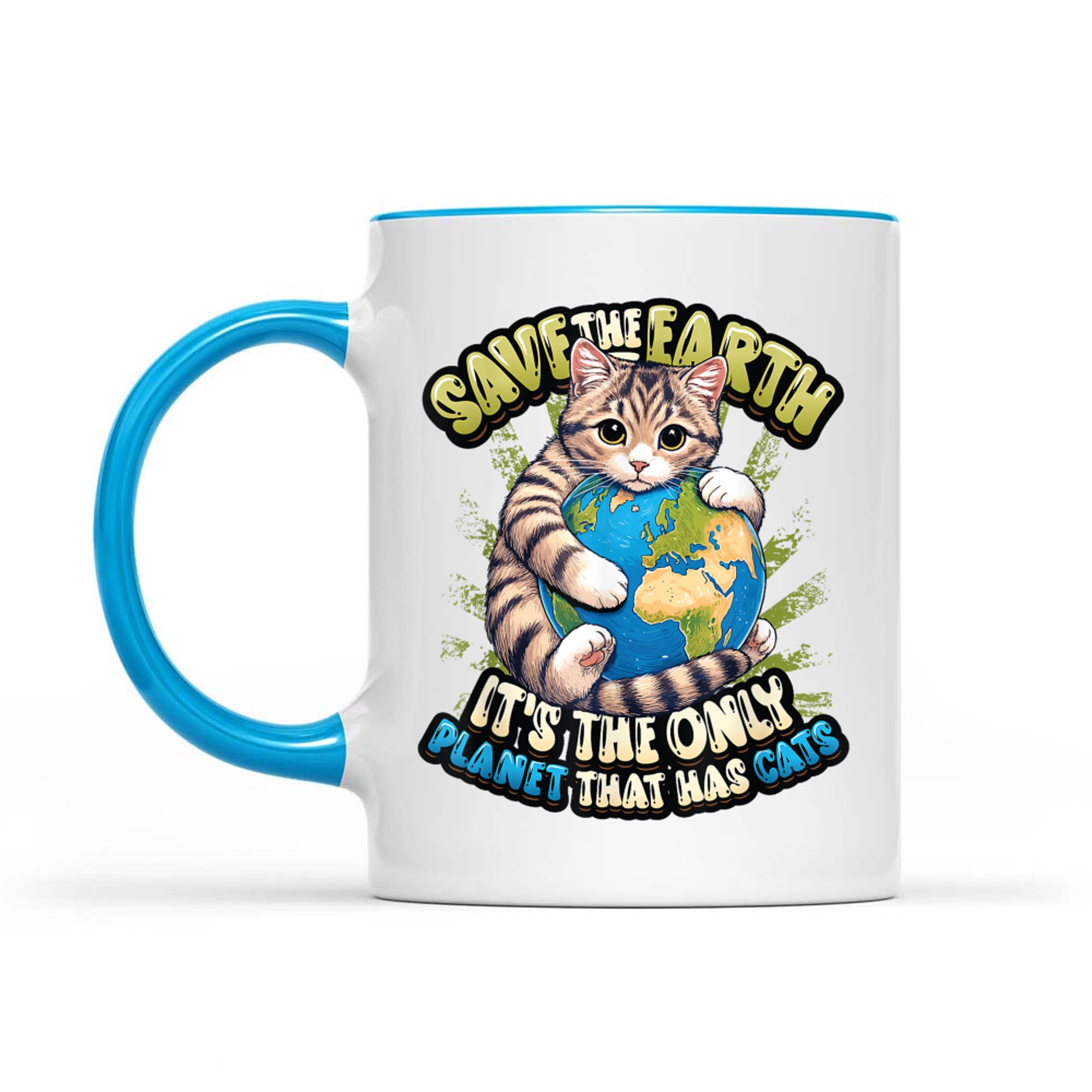 Save The Earth It's The Only Planet That Has Cats Earth Day Mug