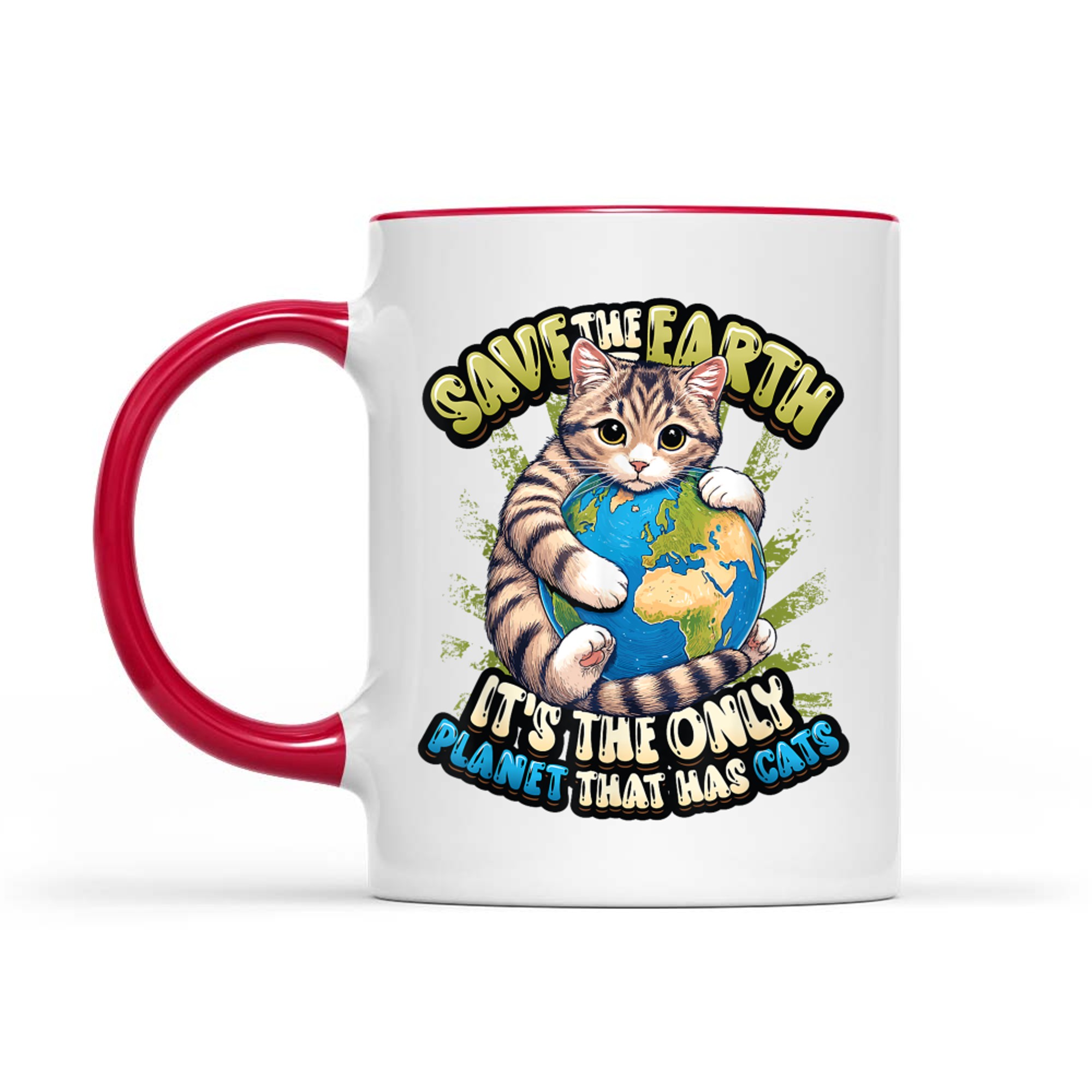 Save The Earth It's The Only Planet That Has Cats Earth Day Mug