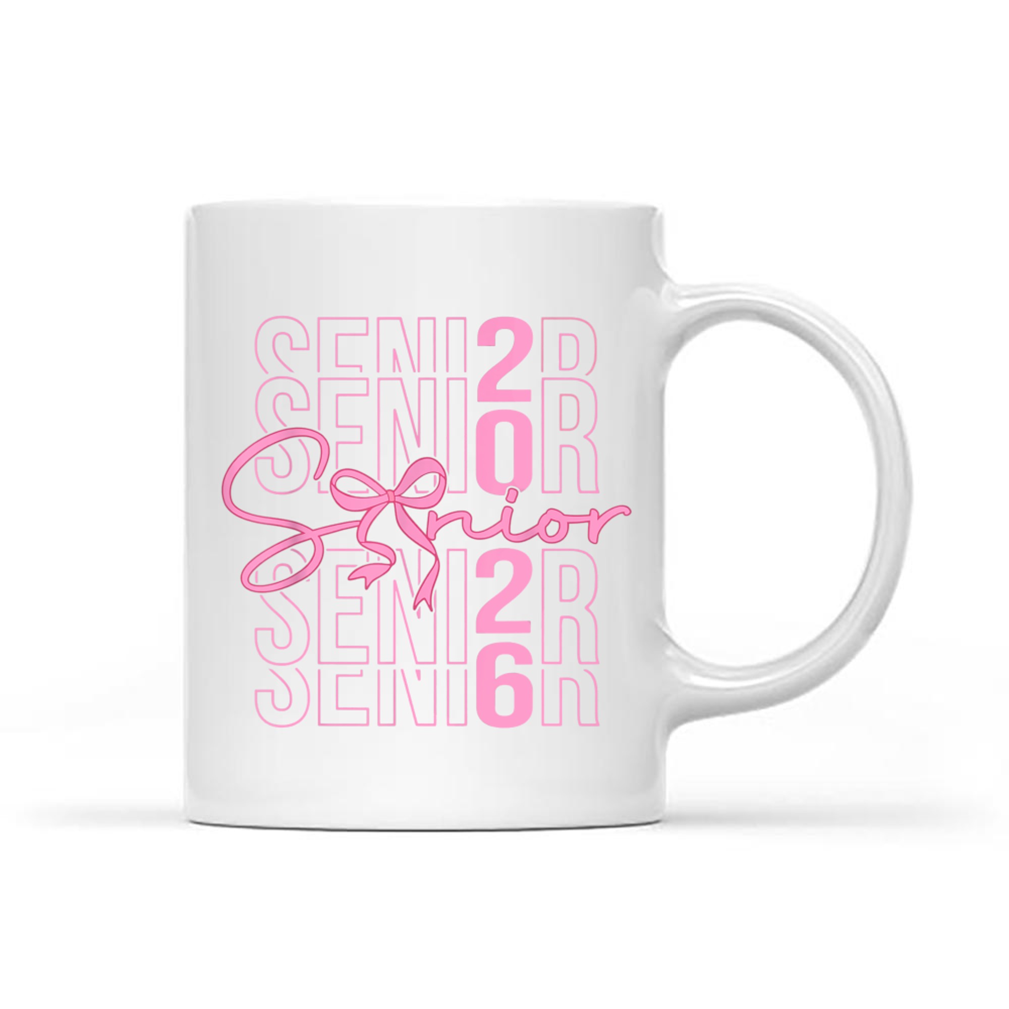 Senior Class Of Coquette Pink Bow Graduation Mug