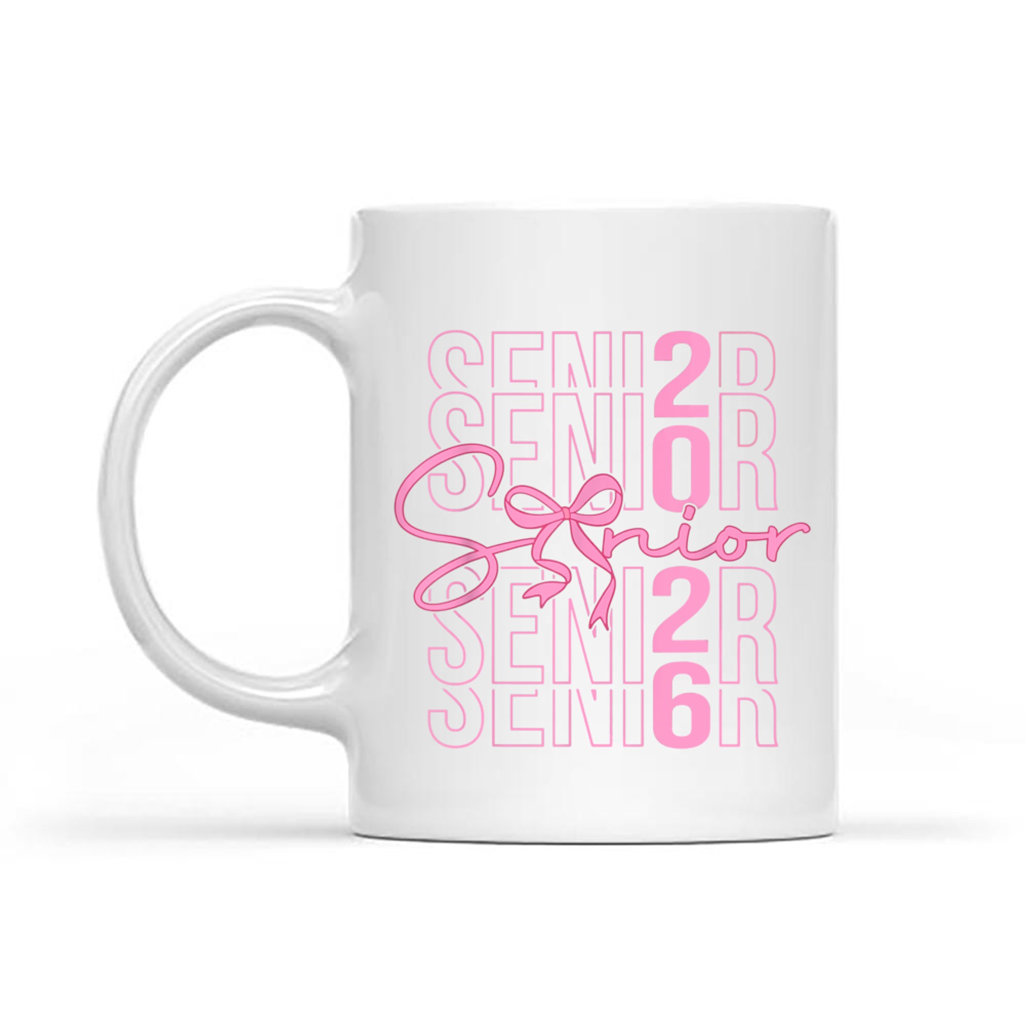 Senior Class Of Coquette Pink Bow Graduation Mug