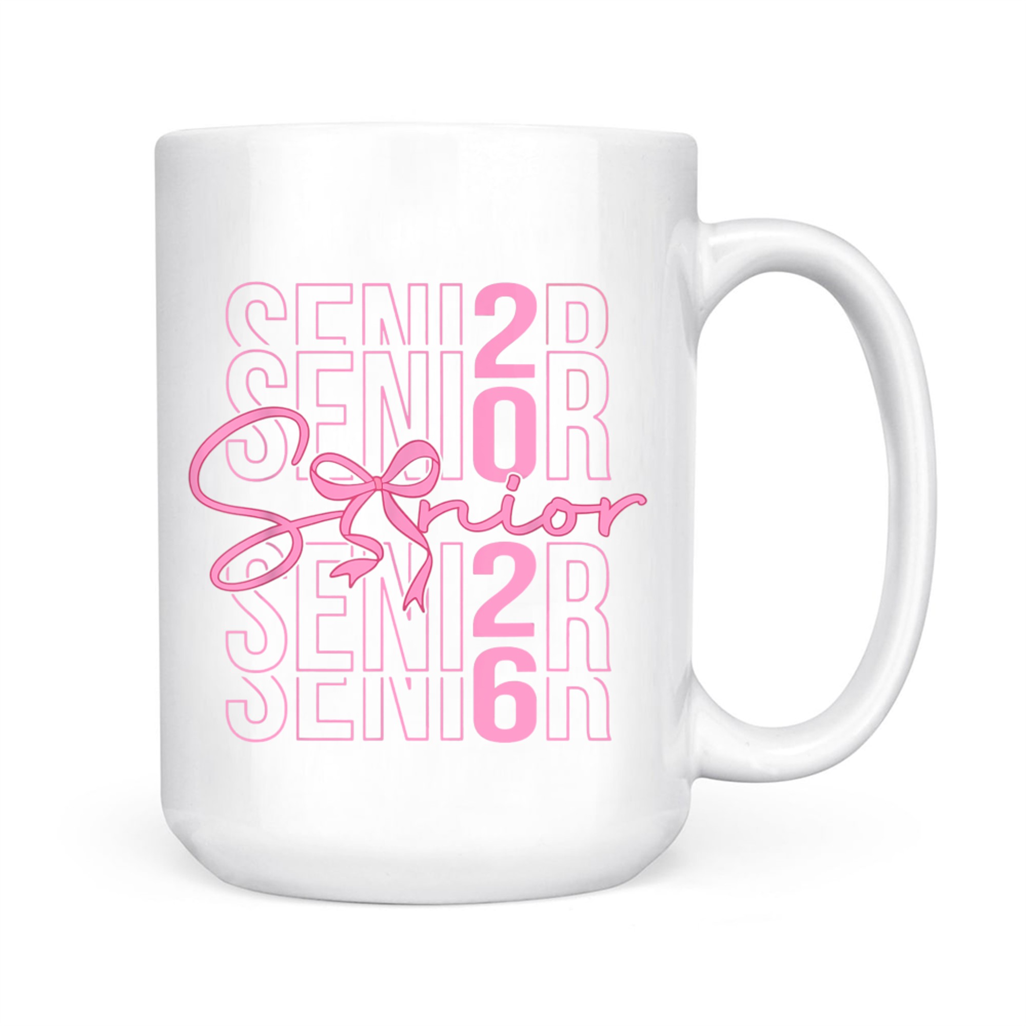 Senior Class Of Coquette Pink Bow Graduation Mug