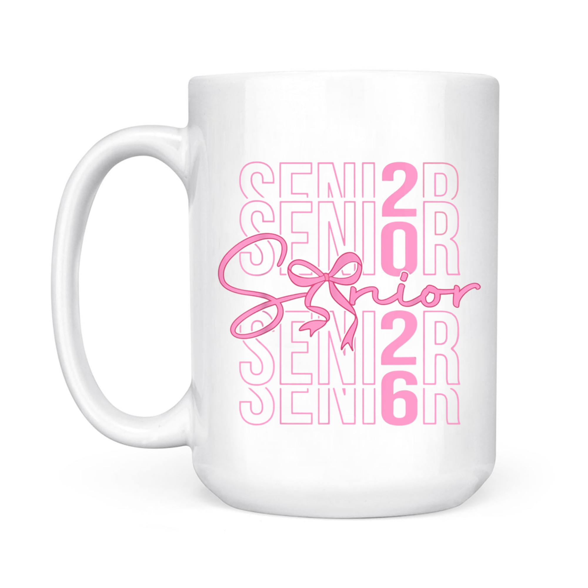 Senior Class Of Coquette Pink Bow Graduation Mug