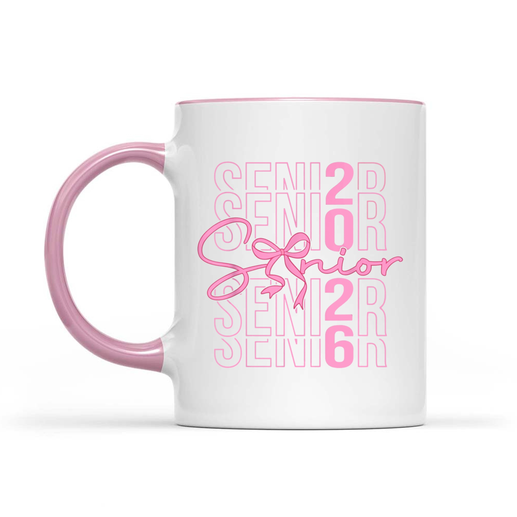 Senior Class Of Coquette Pink Bow Graduation Mug