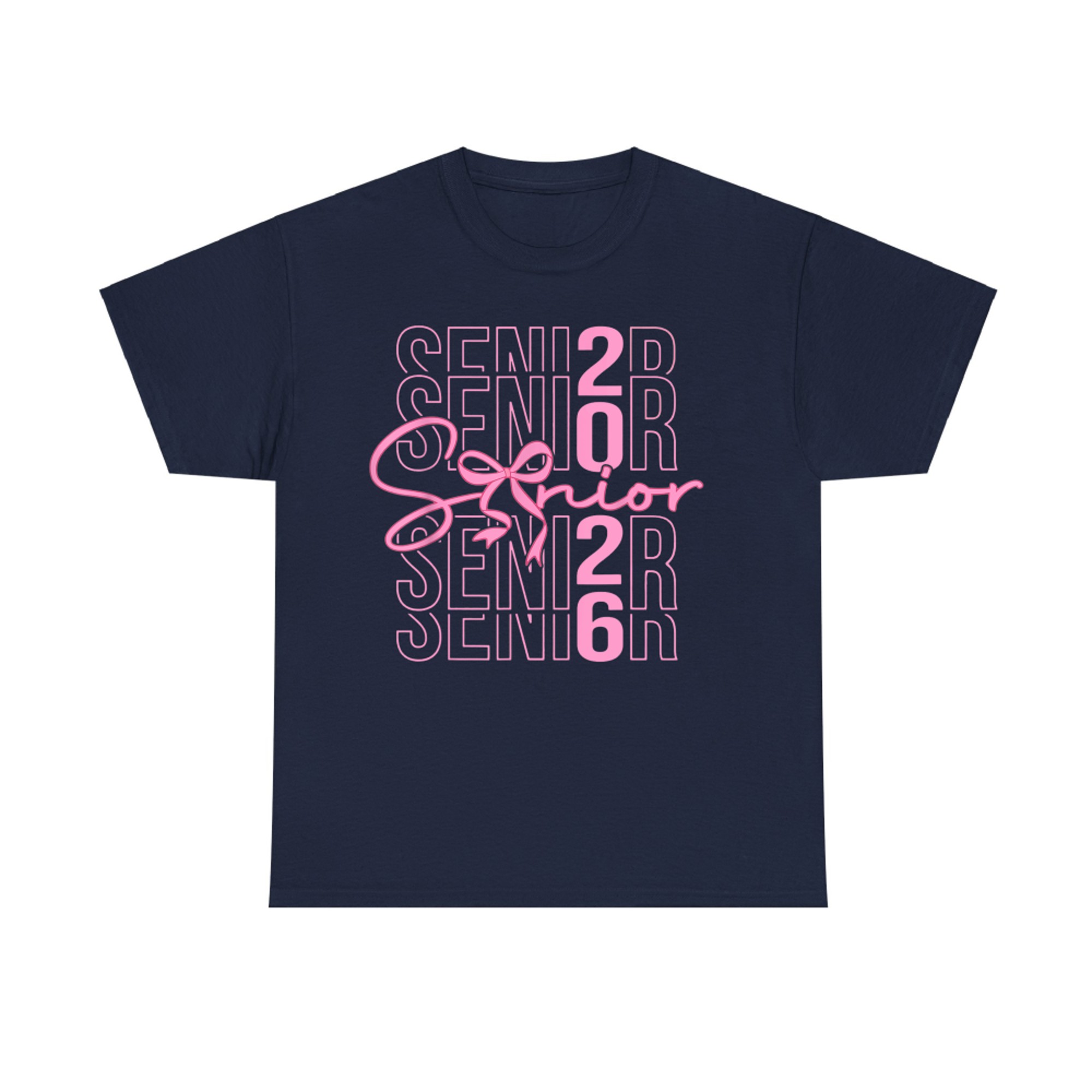 Senior Class Of Coquette Pink Bow Graduation T-Shirt