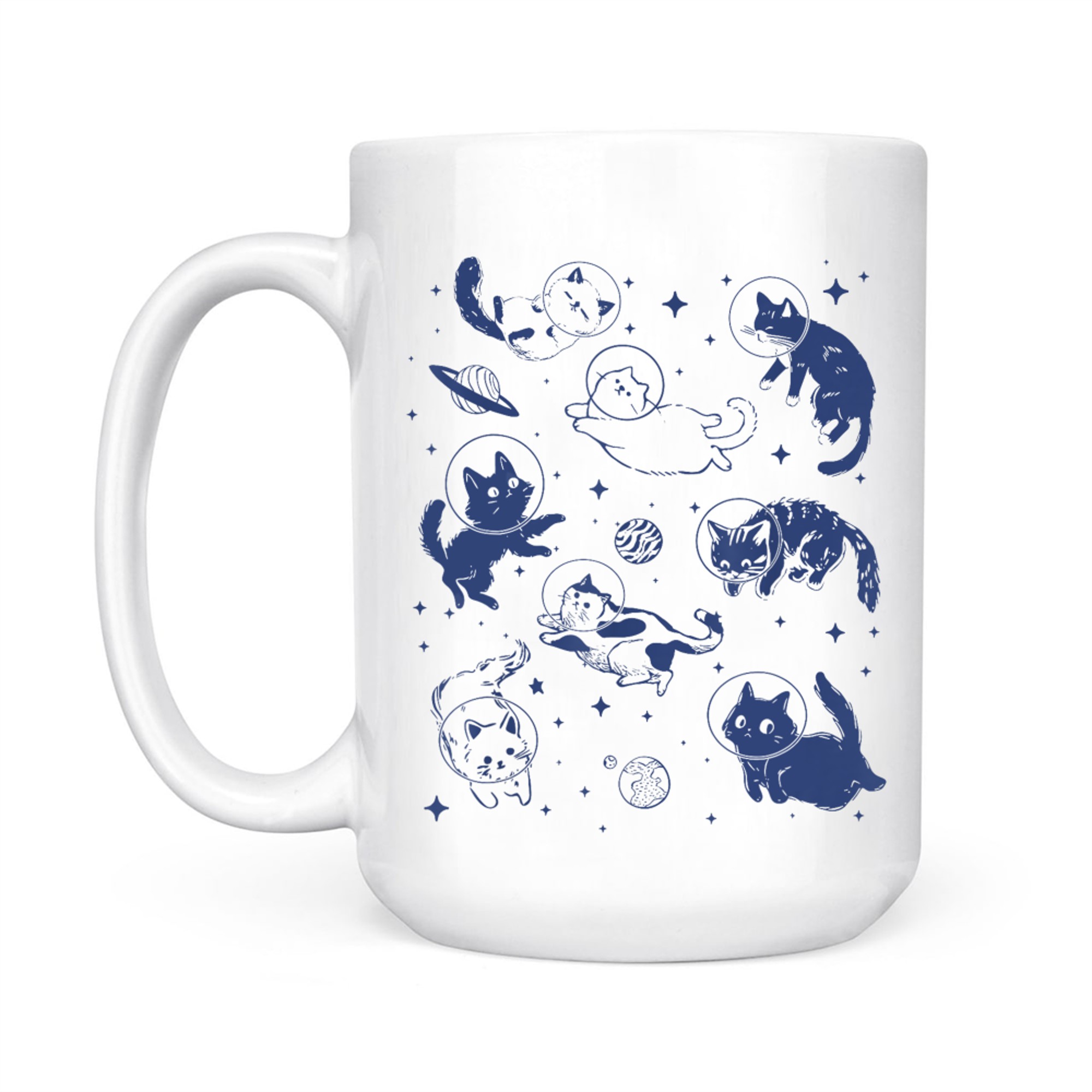 Space Cats Funny Astronaut Cat Lover Mug